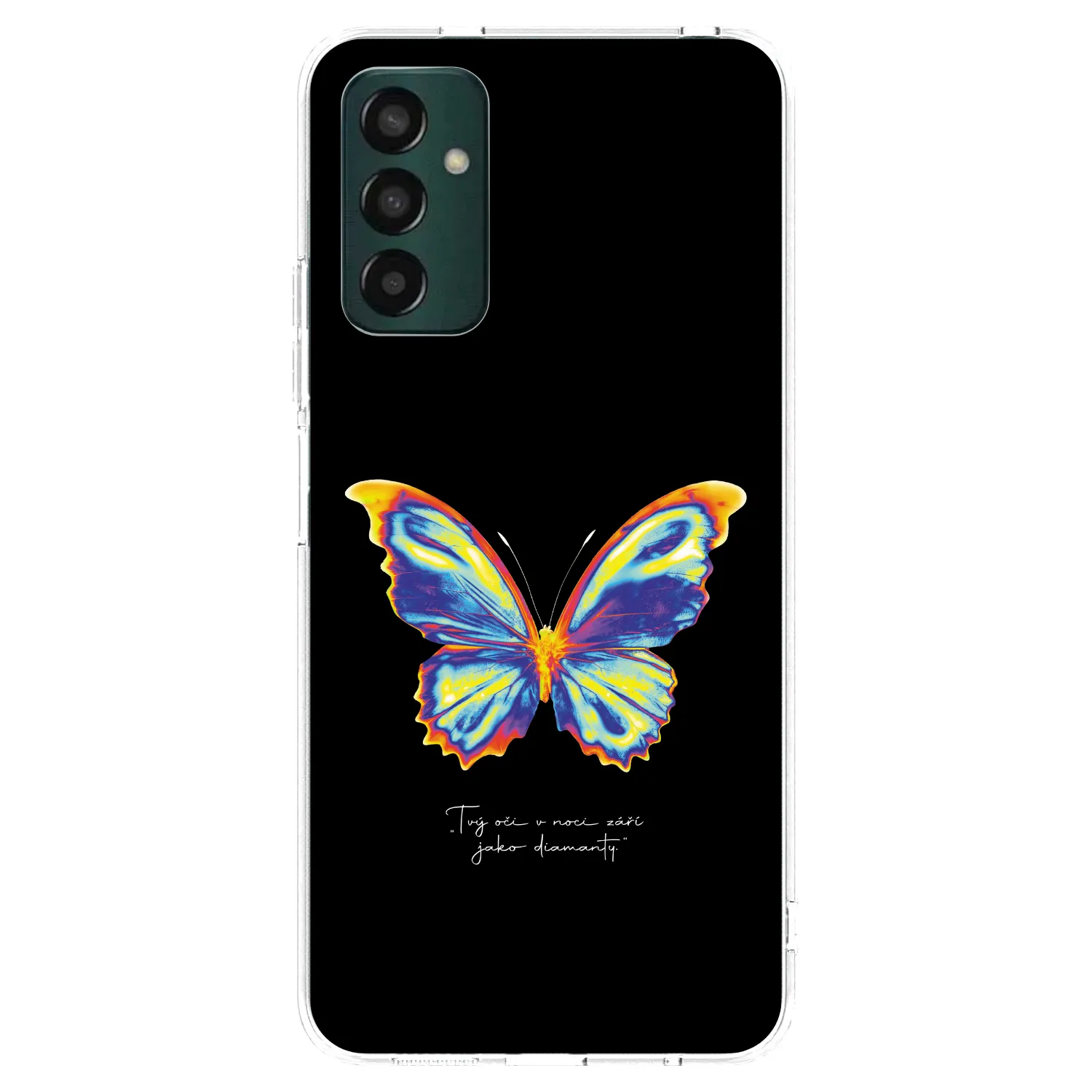 Picasee átlátszó szilikon tok az alábbi mobiltelefonokra Samsung Galaxy M13 M135F - Diamanty Black