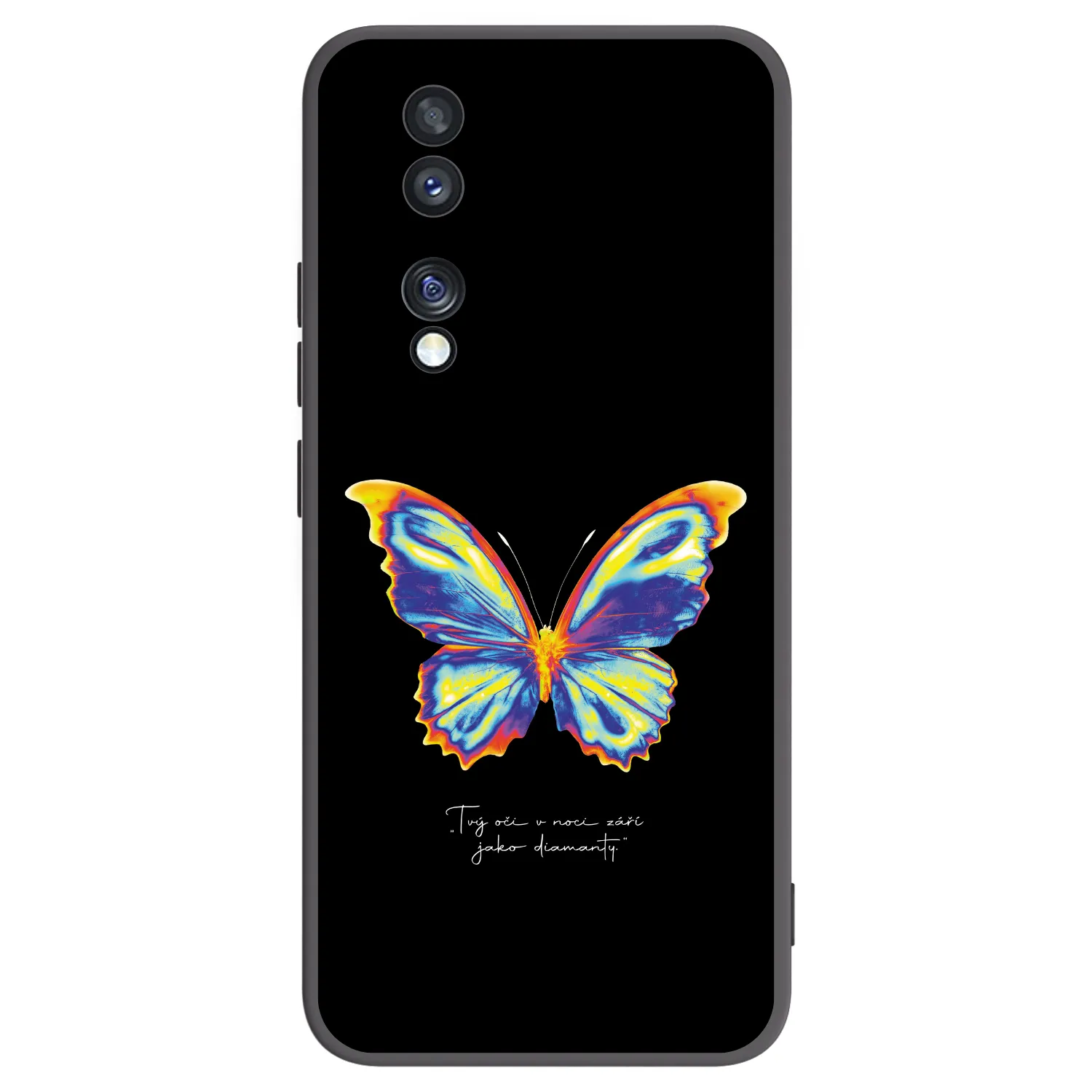 Picasee fekete szilikon tok az alábbi mobiltelefonokra Honor 70 - Diamanty Black