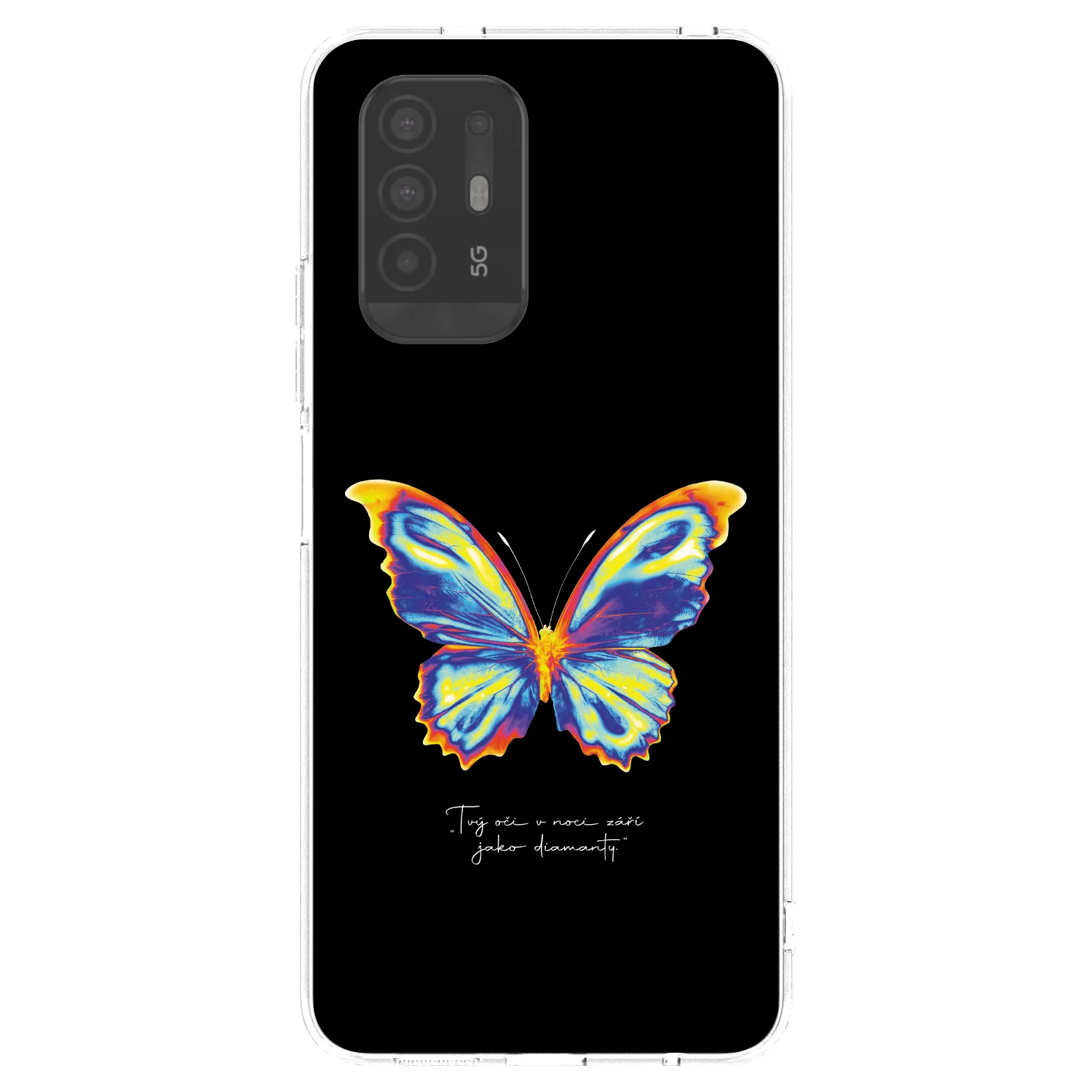 Picasee átlátszó szilikon tok az alábbi mobiltelefonokra OPPO A94 5G - Diamanty Black