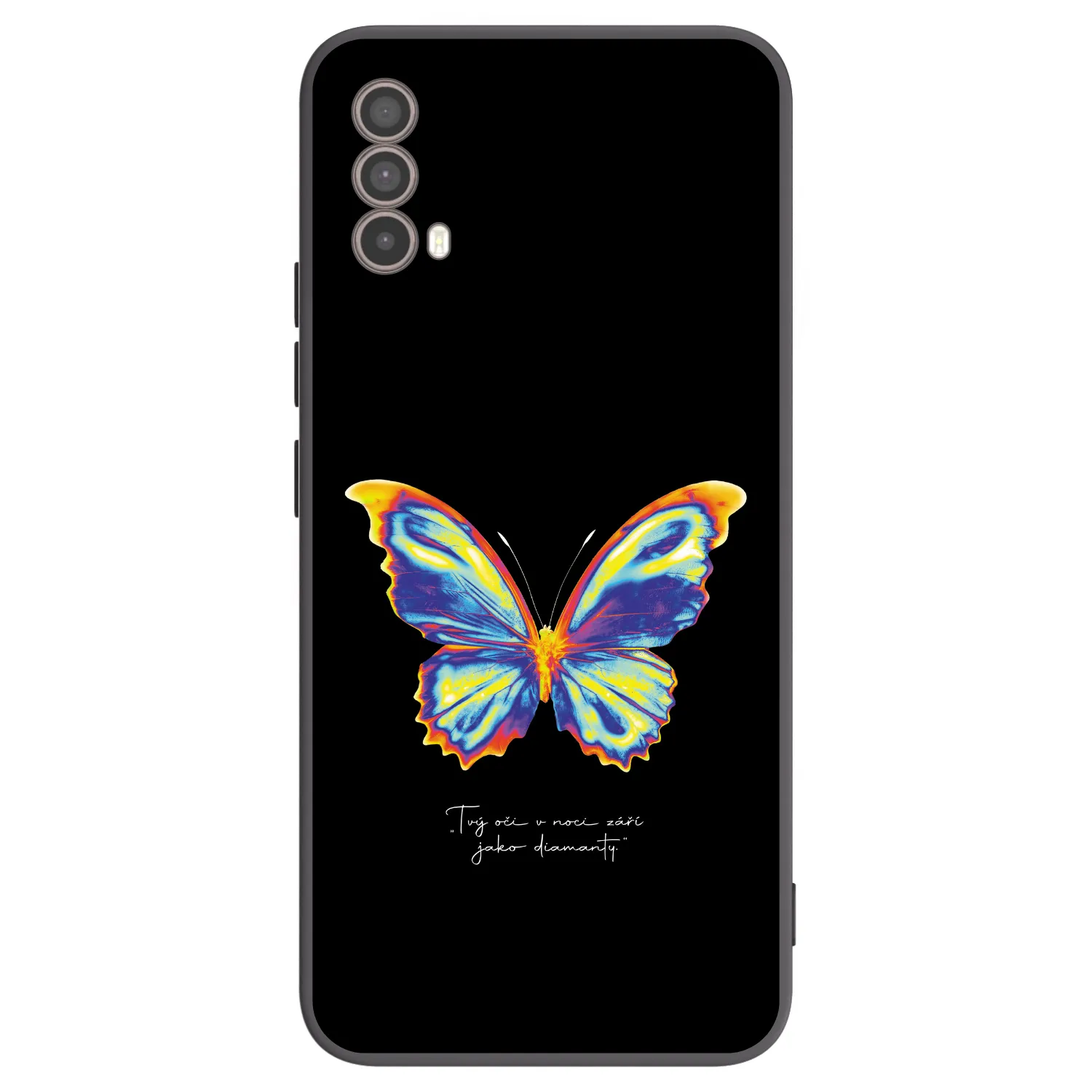 Picasee fekete szilikon tok az alábbi mobiltelefonokra Motorola Moto E40 - Diamanty Black