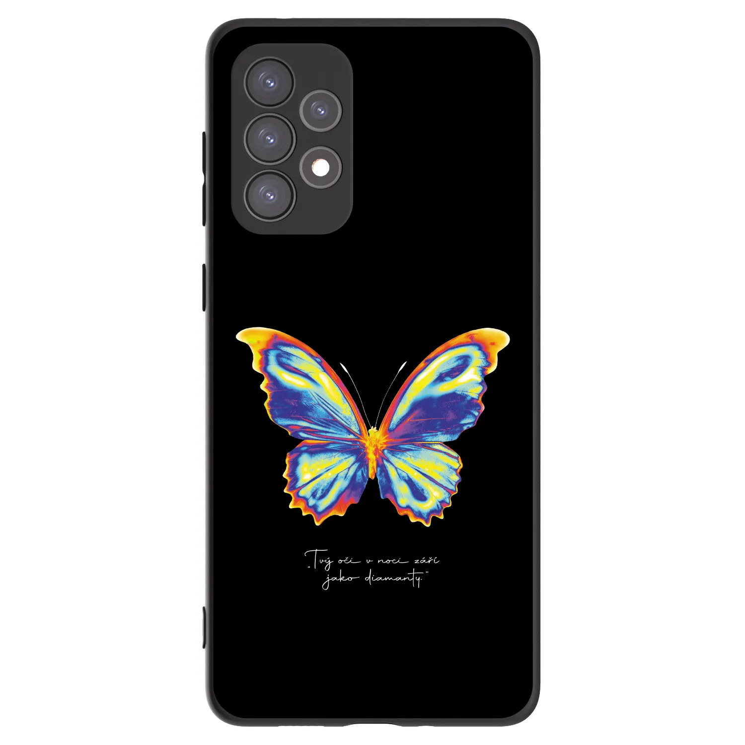 Picasee fekete szilikon tok az alábbi mobiltelefonokra Samsung Galaxy A73 5G - Diamanty Black