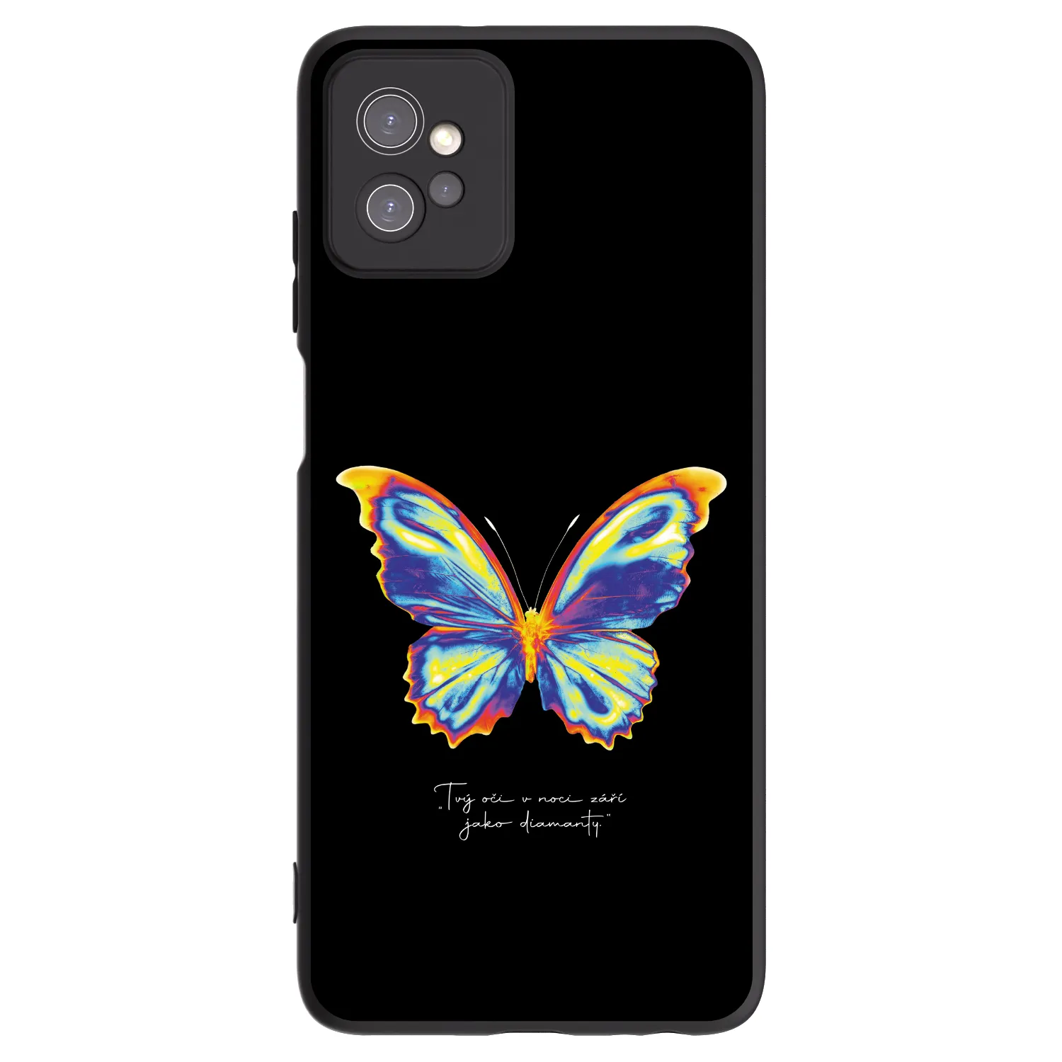 Picasee fekete szilikon tok az alábbi mobiltelefonokra Motorola Moto G32 - Diamanty Black