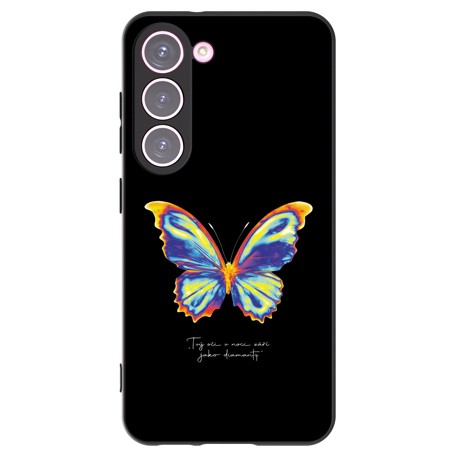 Picasee fekete szilikon tok az alábbi mobiltelefonokra Samsung Galaxy S23 5G - Diamanty Black