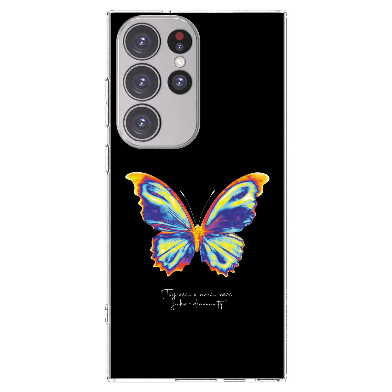 Picasee átlátszó szilikon tok az alábbi mobiltelefonokra Samsung Galaxy S23 Ultra 5G - Diamanty Black