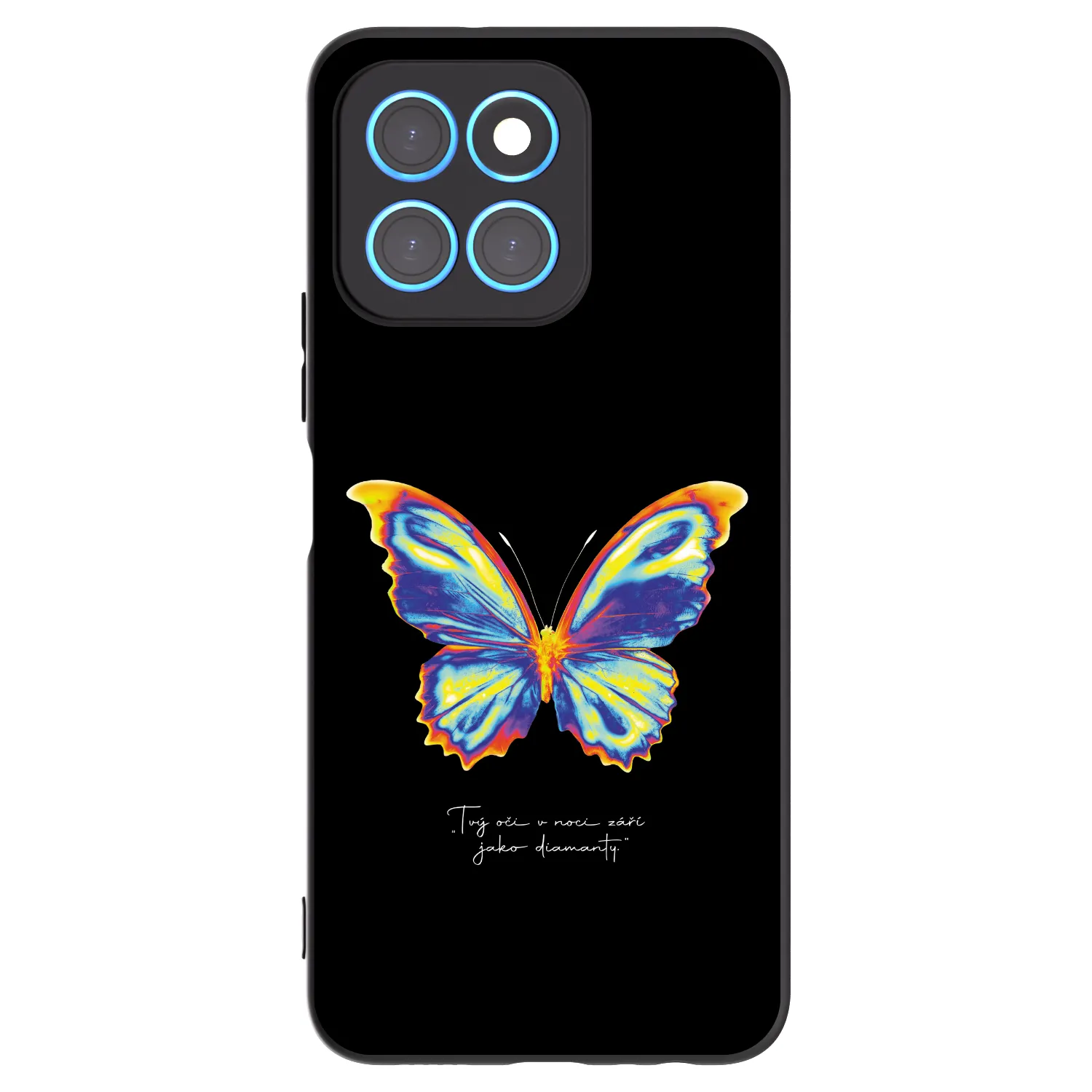 Picasee fekete szilikon tok az alábbi mobiltelefonokra Honor X8 5G - Diamanty Black