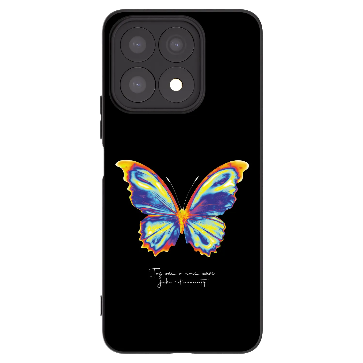 Picasee fekete szilikon tok az alábbi mobiltelefonokra Honor X8a - Diamanty Black