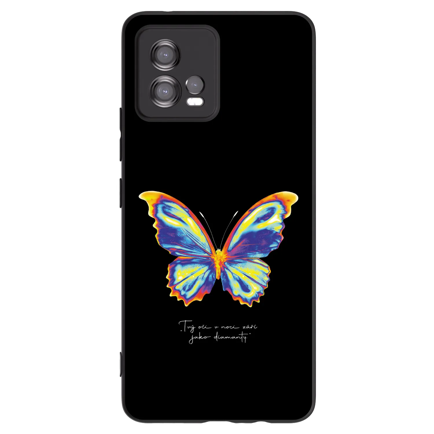 Picasee fekete szilikon tok az alábbi mobiltelefonokra Motorola Moto G72 - Diamanty Black