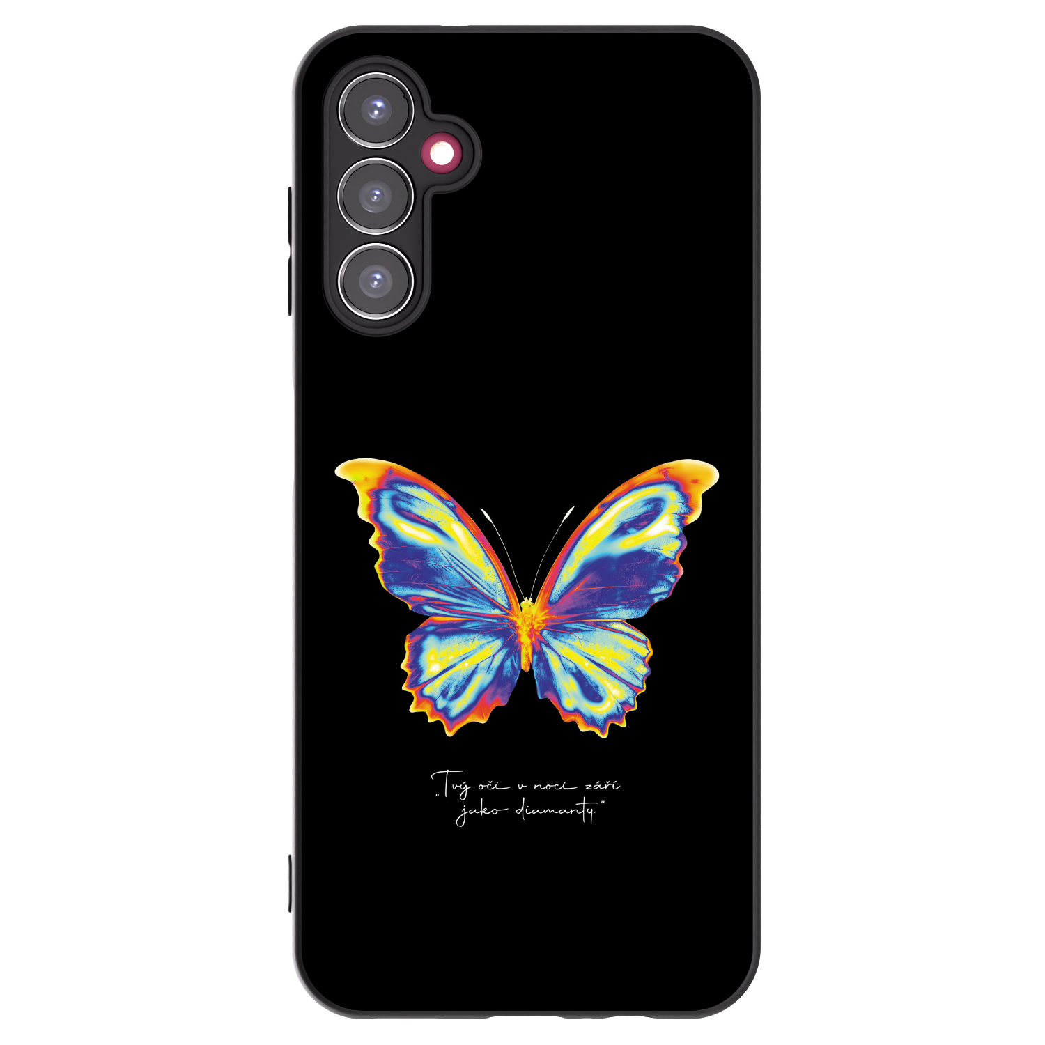Picasee fekete szilikon tok az alábbi mobiltelefonokra Samsung Galaxy A14 4G A145R - Diamanty Black