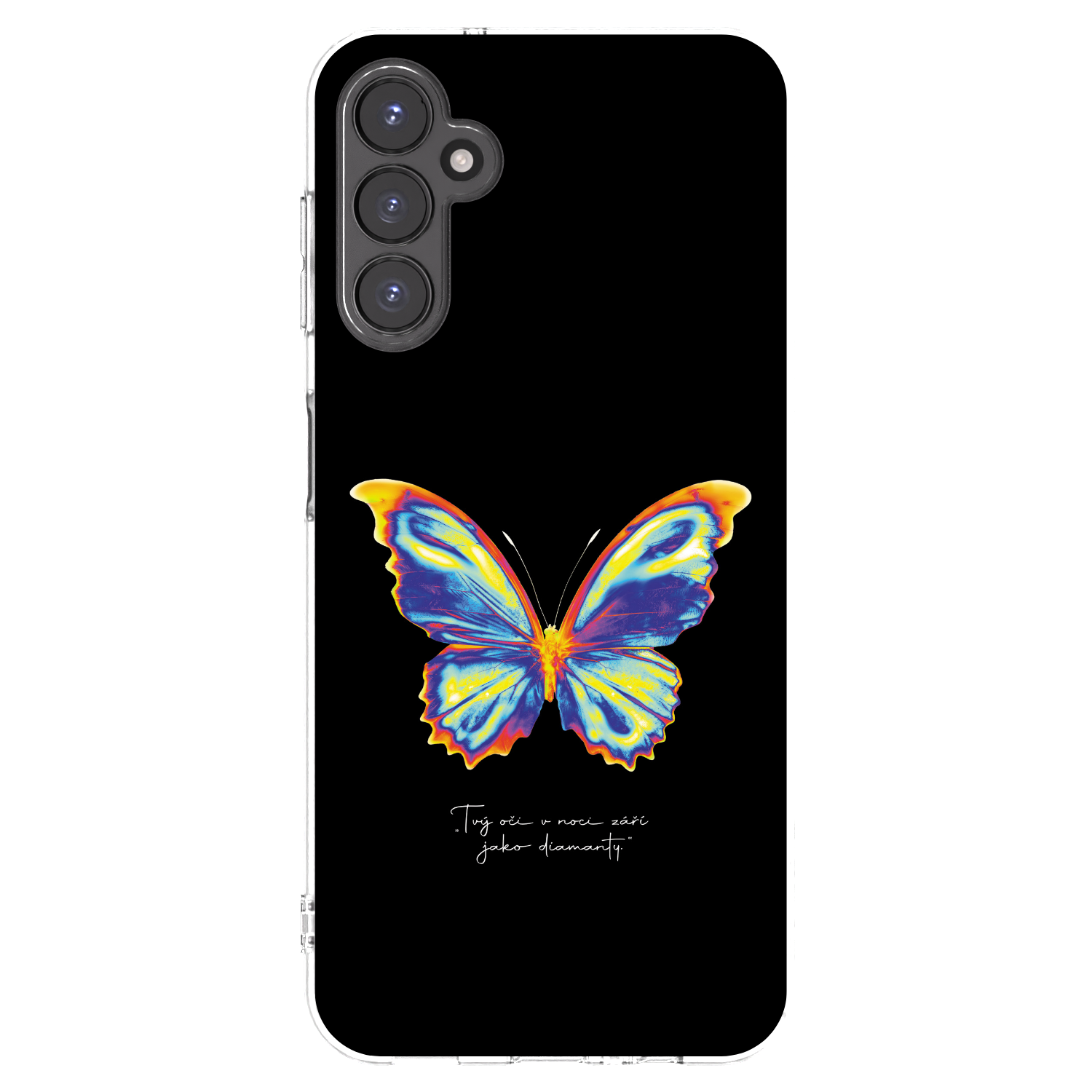 Picasee átlátszó szilikon tok az alábbi mobiltelefonokra Samsung Galaxy A14 4G A145R - Diamanty Black