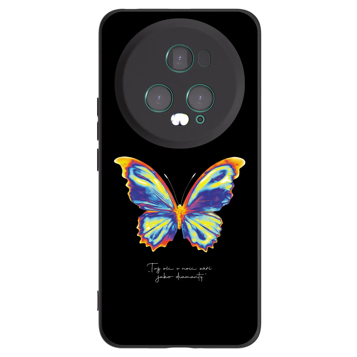 Picasee fekete szilikon tok az alábbi mobiltelefonokra Honor Magic5 Pro - Diamanty Black