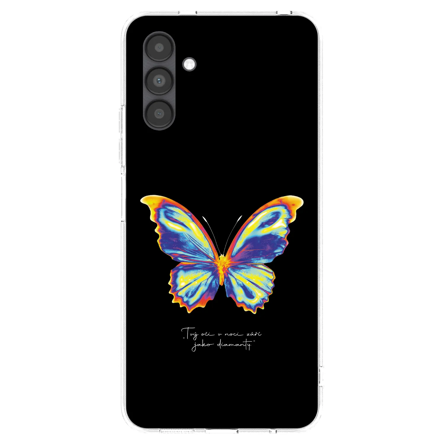 Picasee átlátszó szilikon tok az alábbi mobiltelefonokra Samsung Galaxy A04s A047F - Diamanty Black