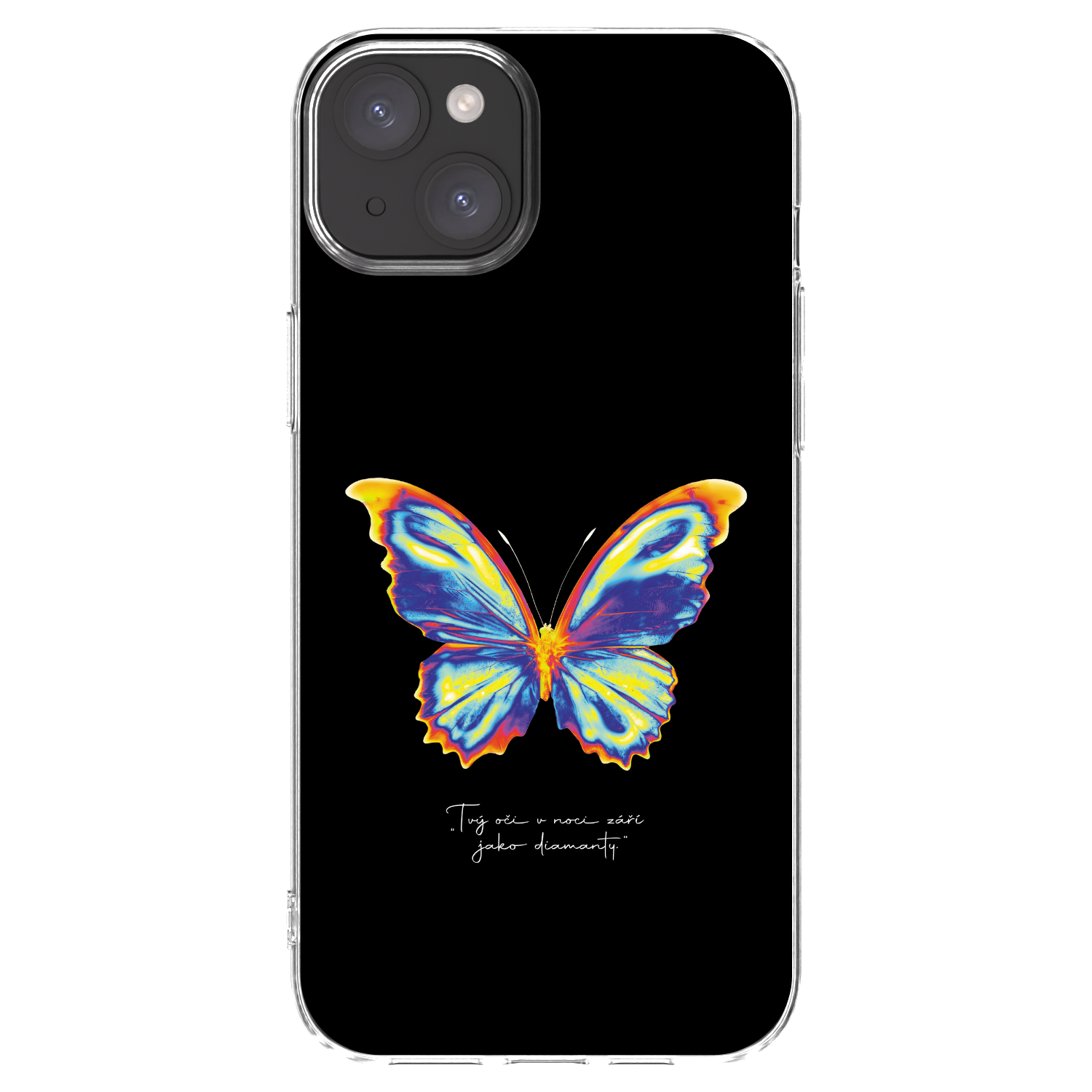 Picasee átlátszó szilikon tok az alábbi mobiltelefonokra Apple iPhone 15 Plus - Diamanty Black