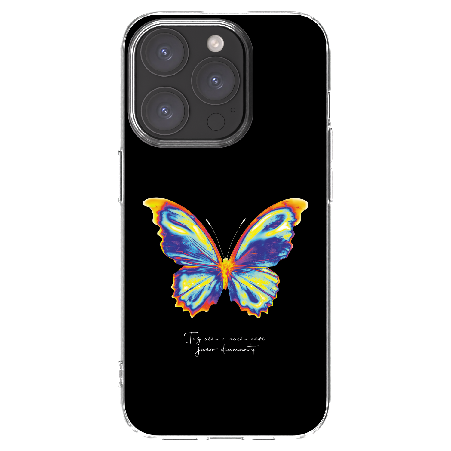 Picasee átlátszó szilikon tok az alábbi mobiltelefonokra Apple iPhone 15 Pro - Diamanty Black