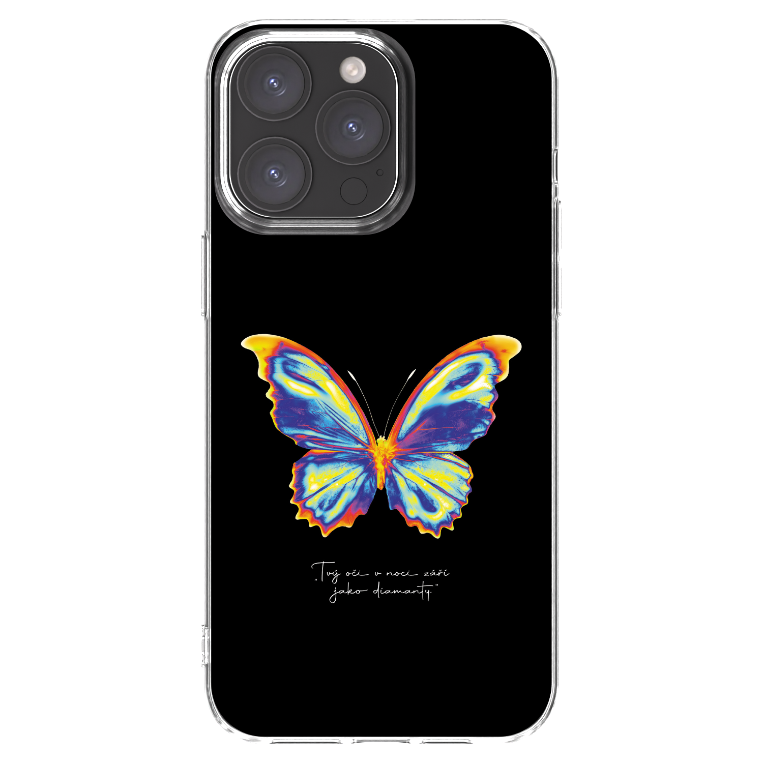 Picasee átlátszó szilikon tok az alábbi mobiltelefonokra Apple iPhone 15 Pro Max - Diamanty Black