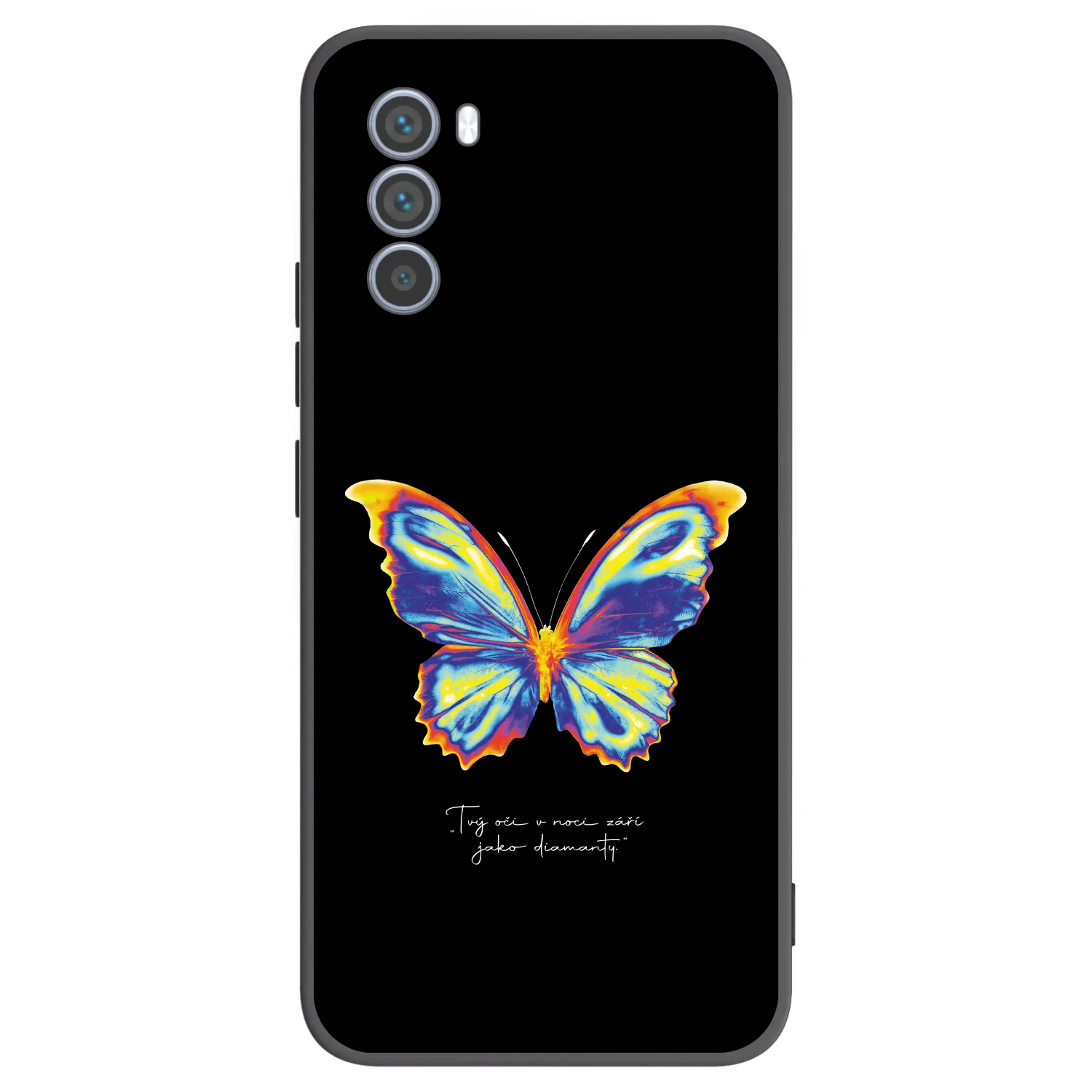 Picasee fekete szilikon tok az alábbi mobiltelefonokra Motorola Moto G62 - Diamanty Black