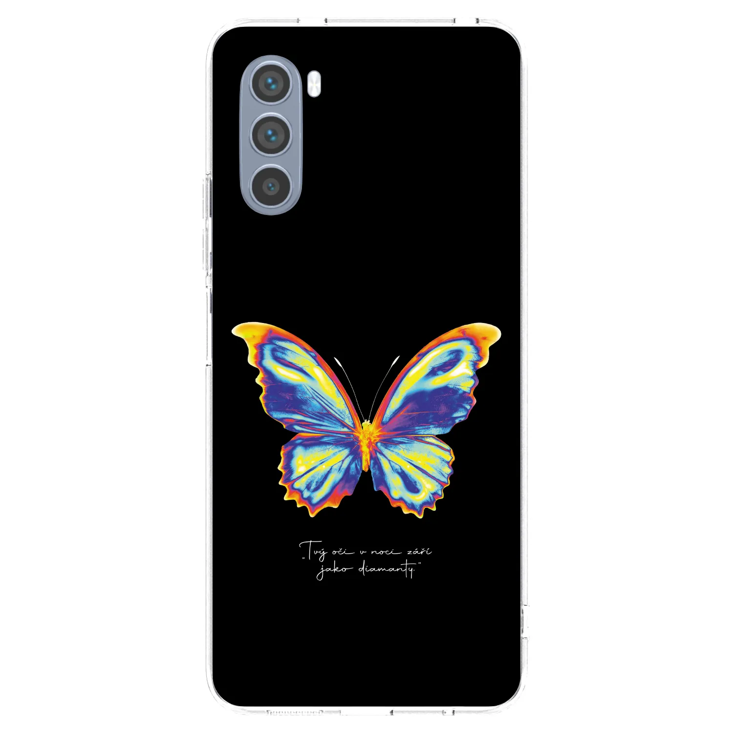 Picasee átlátszó szilikon tok az alábbi mobiltelefonokra Motorola Moto G62 - Diamanty Black