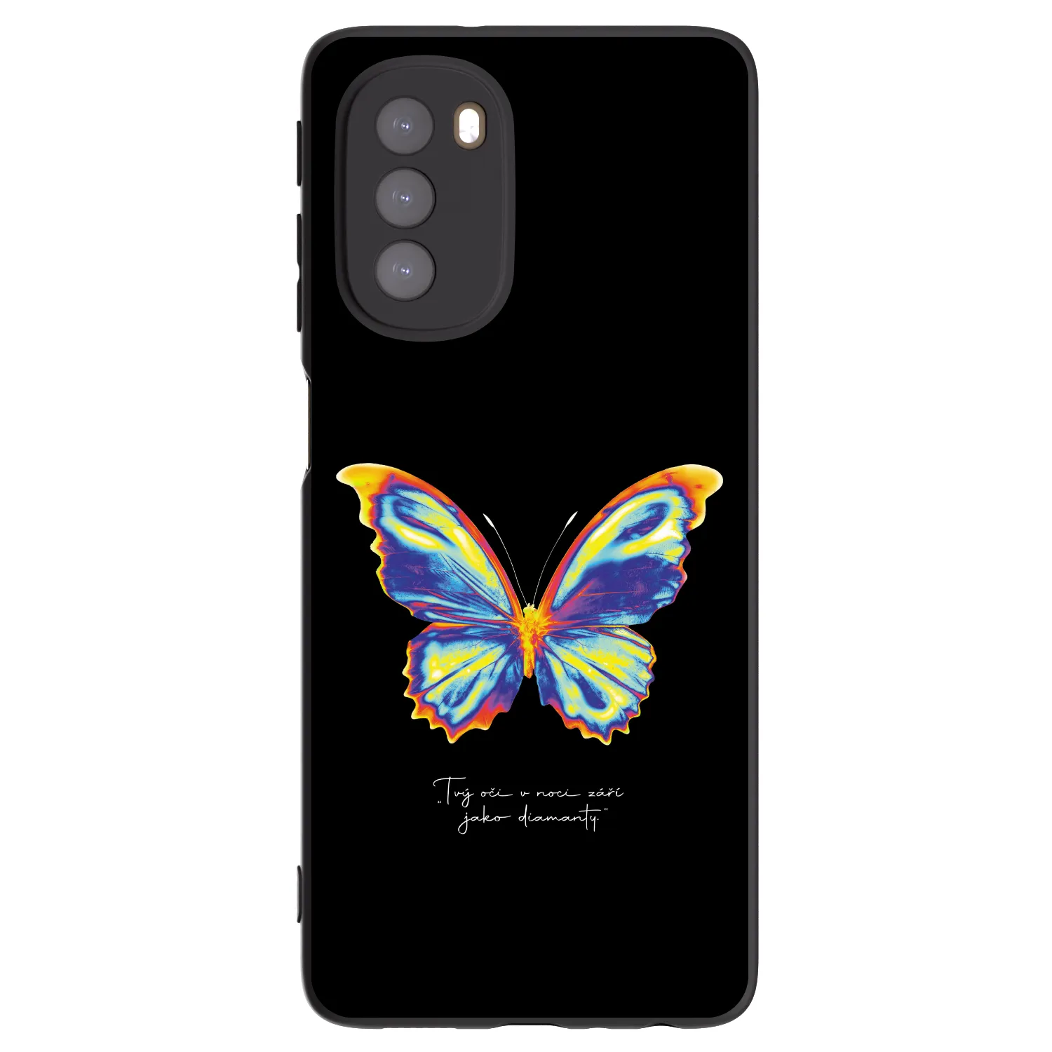 Picasee fekete szilikon tok az alábbi mobiltelefonokra Motorola Moto G51 - Diamanty Black