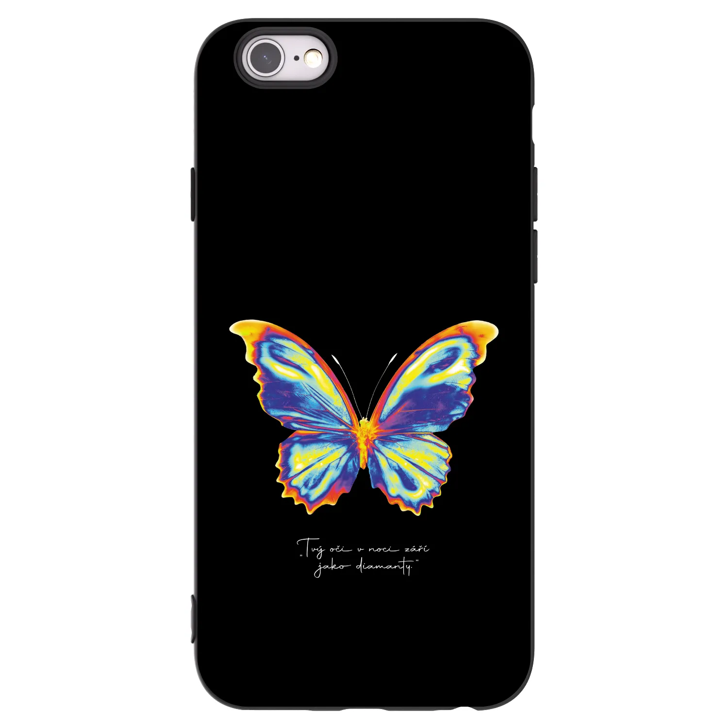 Picasee fekete szilikon tok az alábbi mobiltelefonokra Apple iPhone 6/6S - Diamanty Black