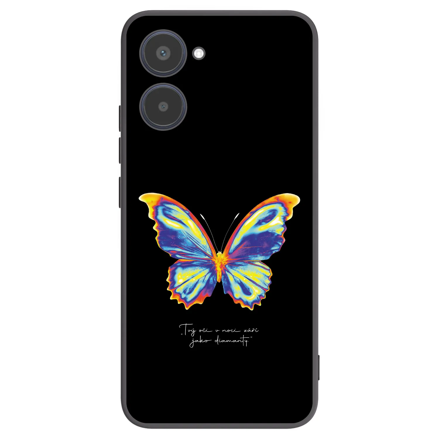 Picasee fekete szilikon tok az alábbi mobiltelefonokra Realme 10 4G - Diamanty Black