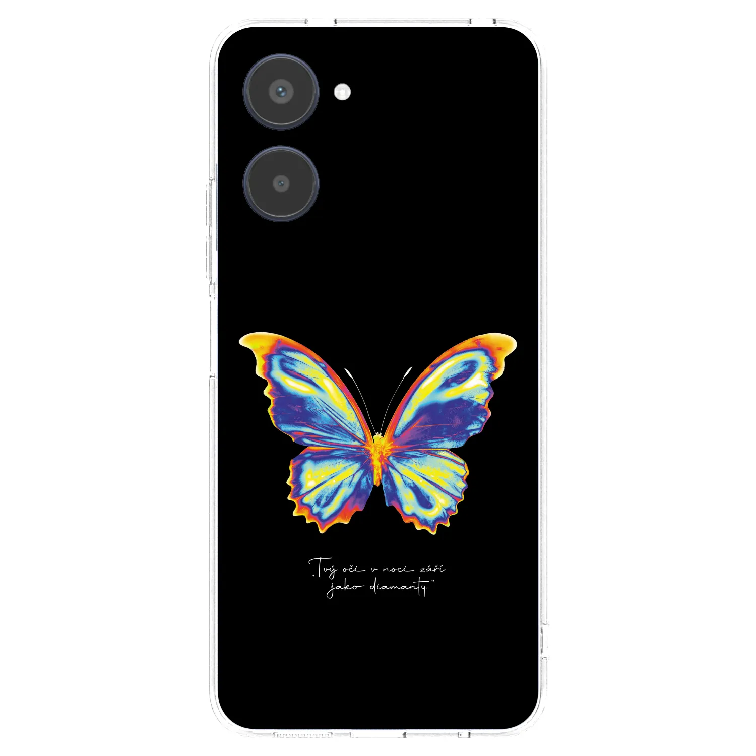 Picasee átlátszó szilikon tok az alábbi mobiltelefonokra Realme 10 4G - Diamanty Black