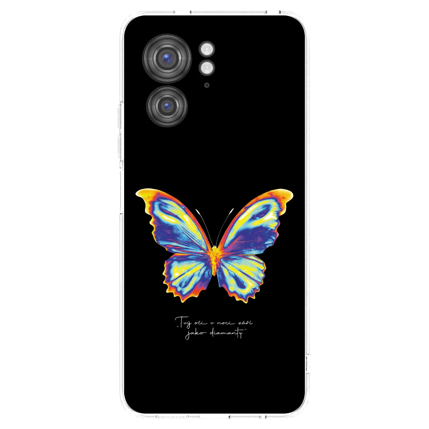 Picasee átlátszó szilikon tok az alábbi mobiltelefonokra Motorola Edge 40 - Diamanty Black