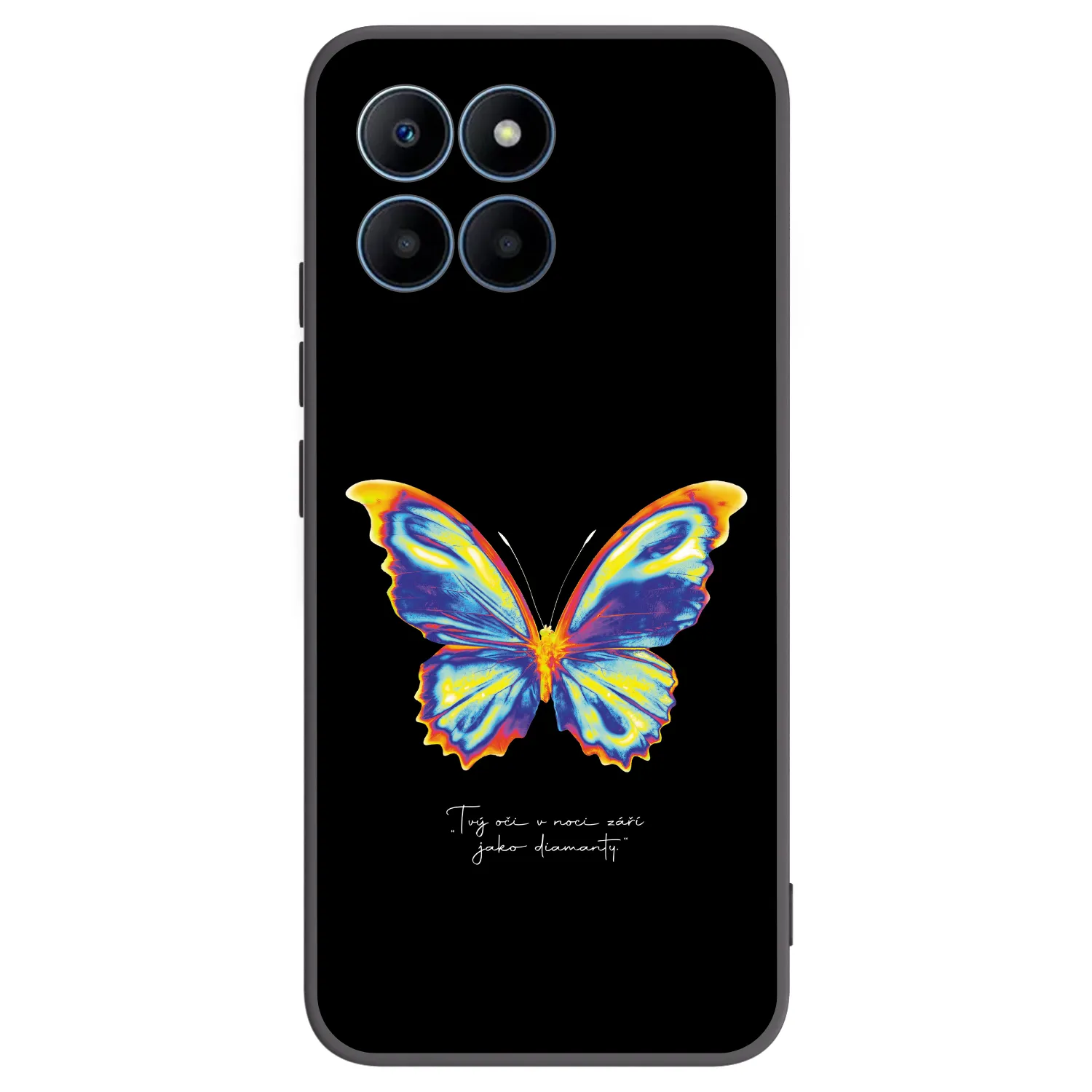 Picasee fekete szilikon tok az alábbi mobiltelefonokra Honor 70 Lite - Diamanty Black