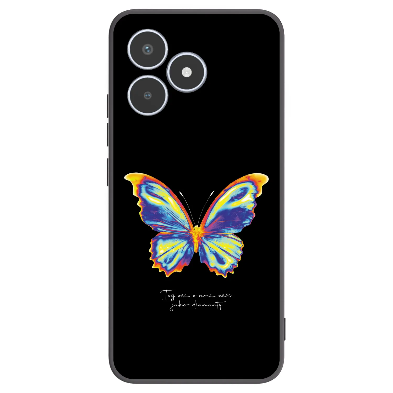 Picasee fekete szilikon tok az alábbi mobiltelefonokra Realme C53 - Diamanty Black
