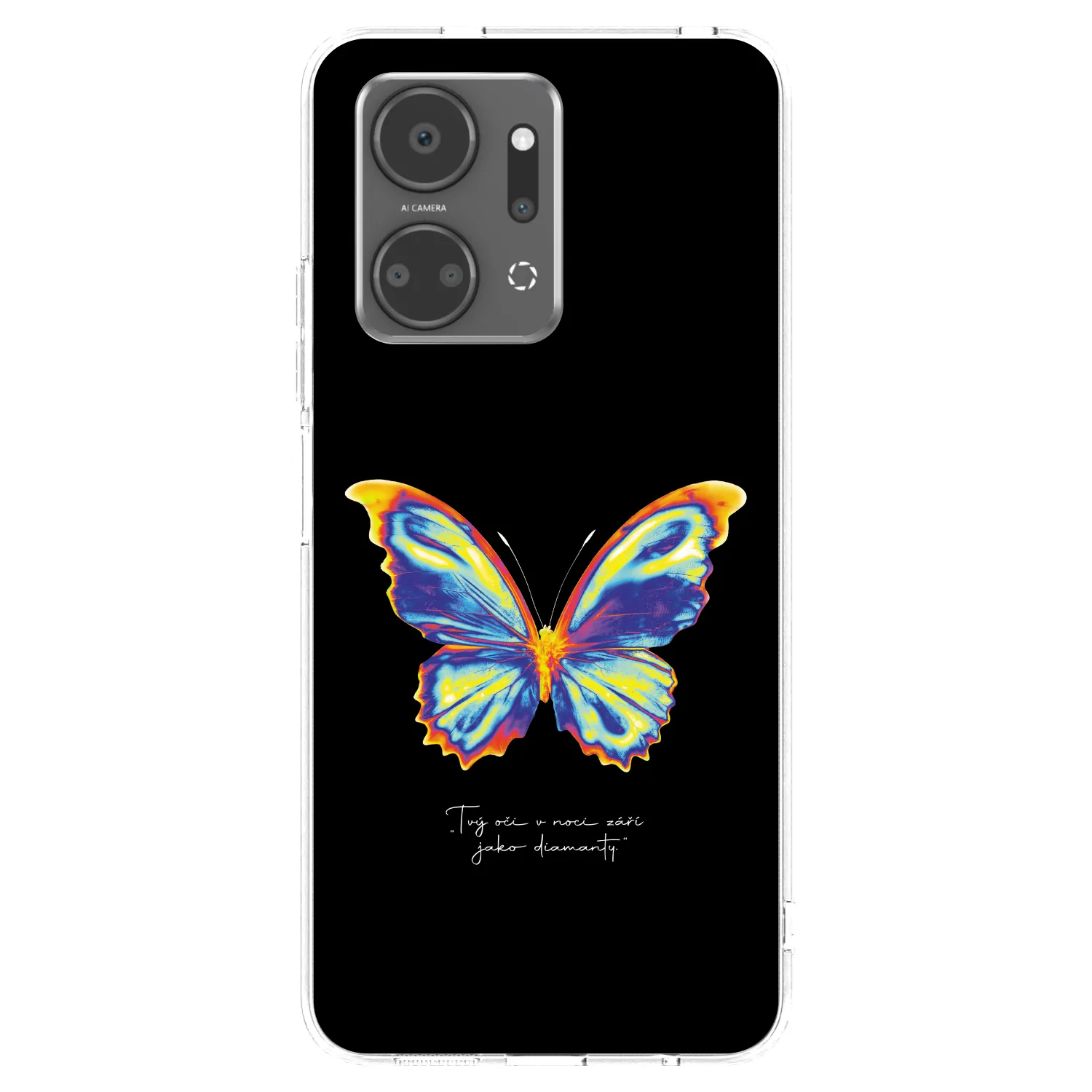 Picasee átlátszó szilikon tok az alábbi mobiltelefonokra Honor X7a - Diamanty Black