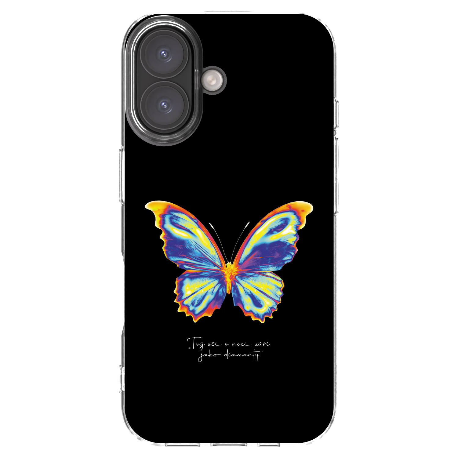 Picasee átlátszó szilikon tok az alábbi mobiltelefonokra Apple iPhone 16 - Diamanty Black