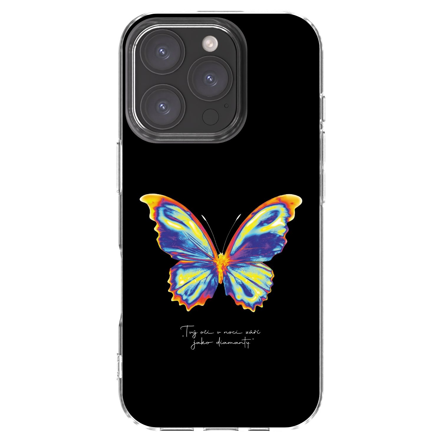 Picasee átlátszó szilikon tok az alábbi mobiltelefonokra Apple iPhone 16 Pro - Diamanty Black