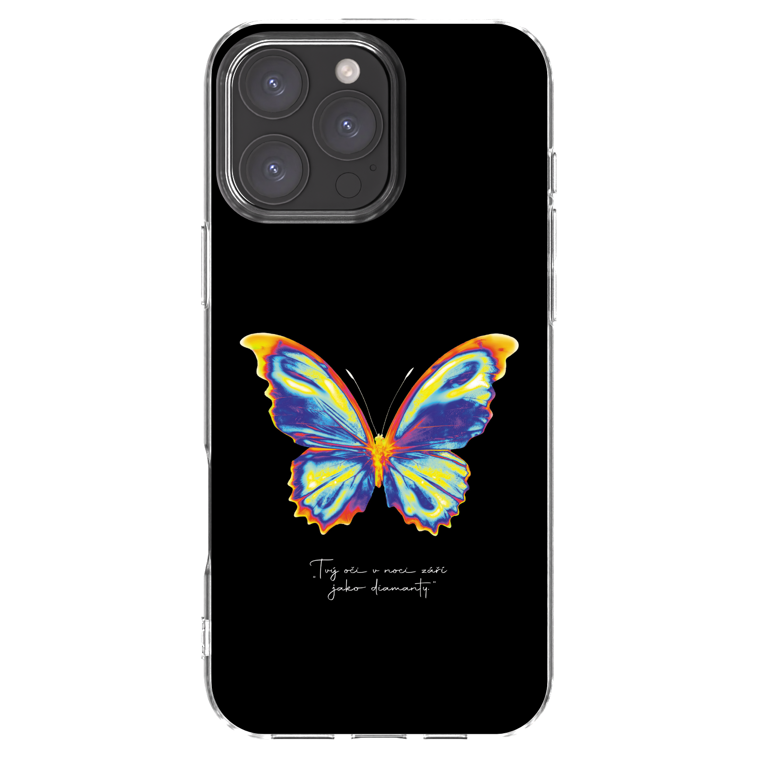 Picasee átlátszó szilikon tok az alábbi mobiltelefonokra Apple iPhone 16 Pro Max - Diamanty Black
