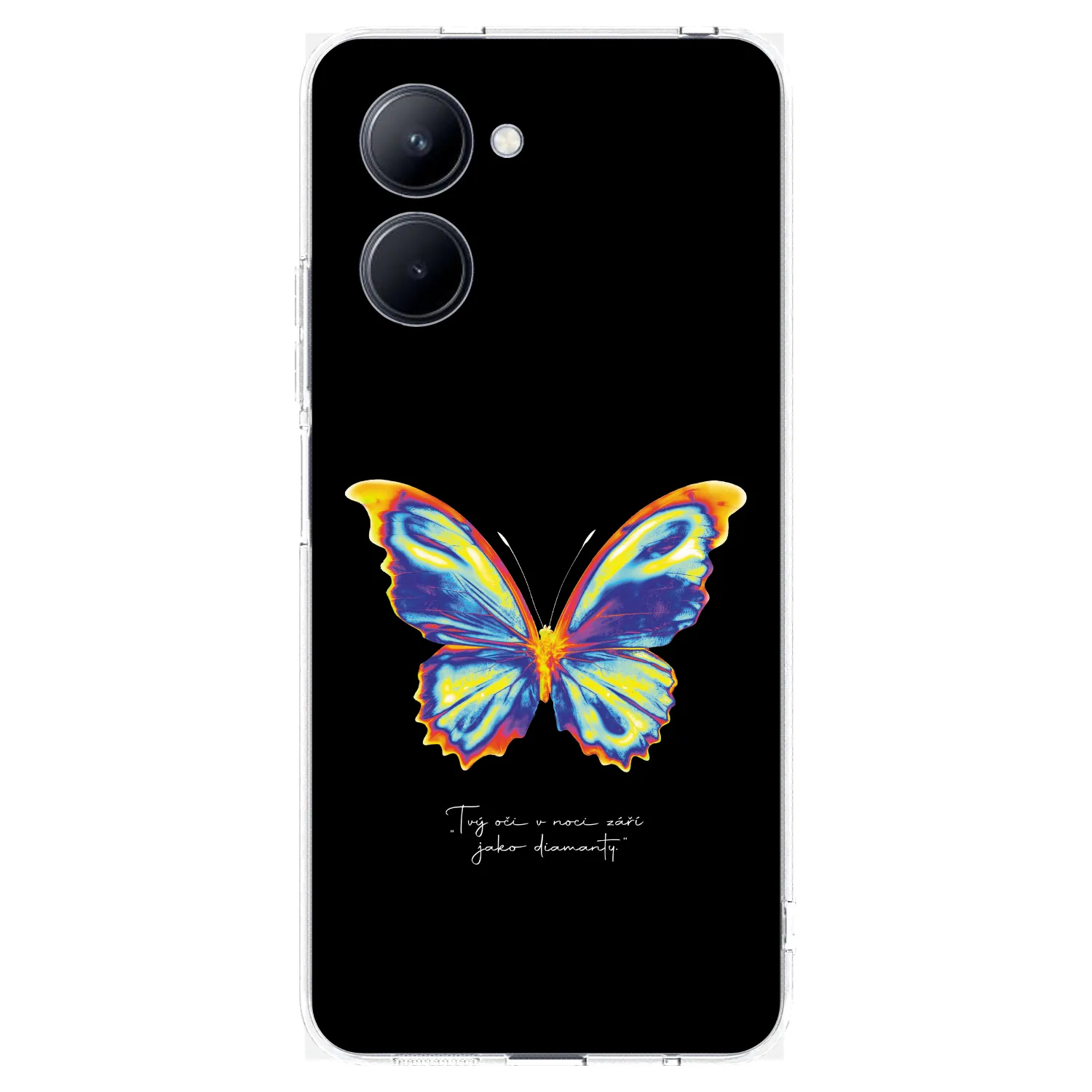 Picasee átlátszó szilikon tok az alábbi mobiltelefonokra Realme C33 (2023) - Diamanty Black