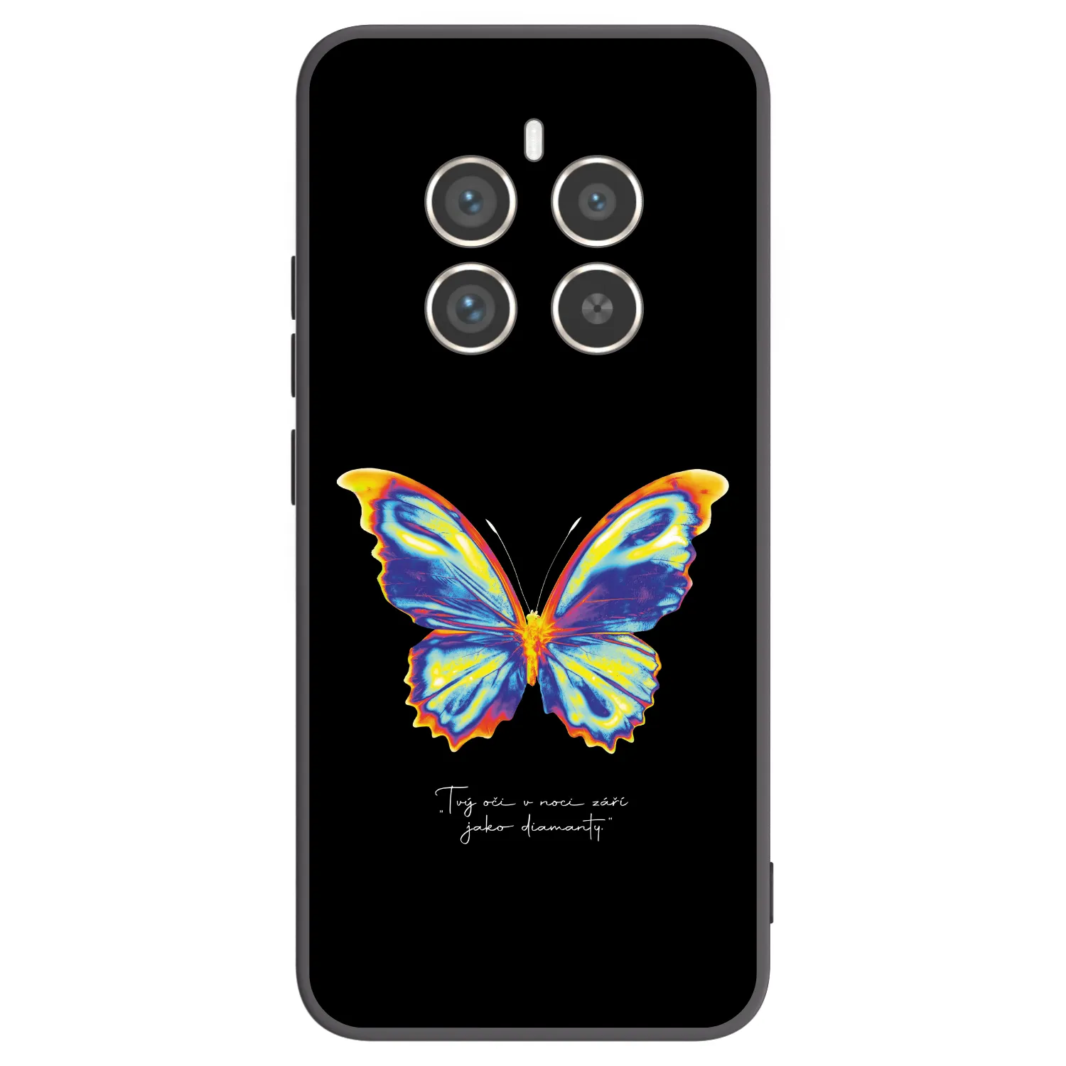 Picasee fekete szilikon tok az alábbi mobiltelefonokra Realme 12 Pro 5G - Diamanty Black