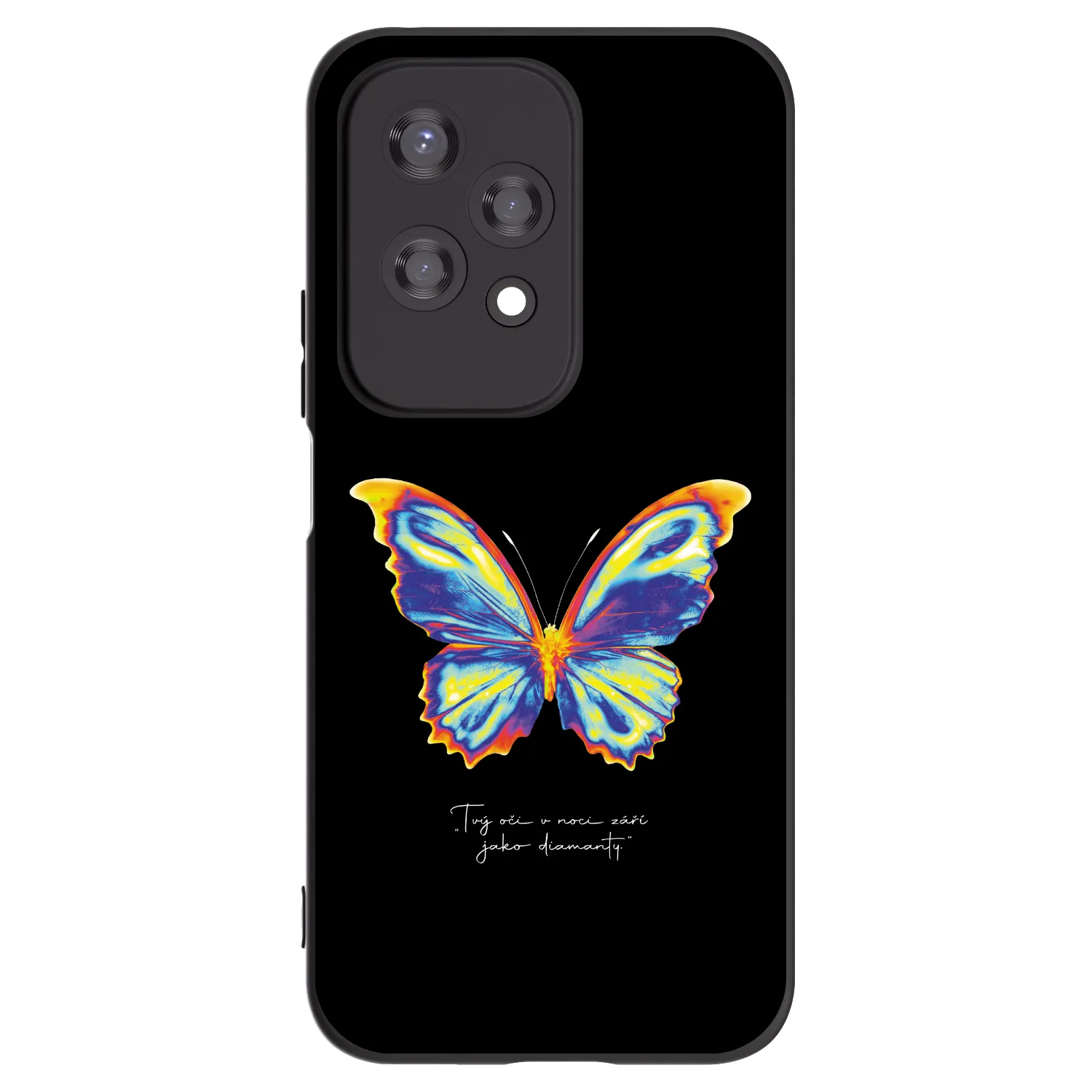 Picasee fekete szilikon tok az alábbi mobiltelefonokra Honor 200 Lite - Diamanty Black