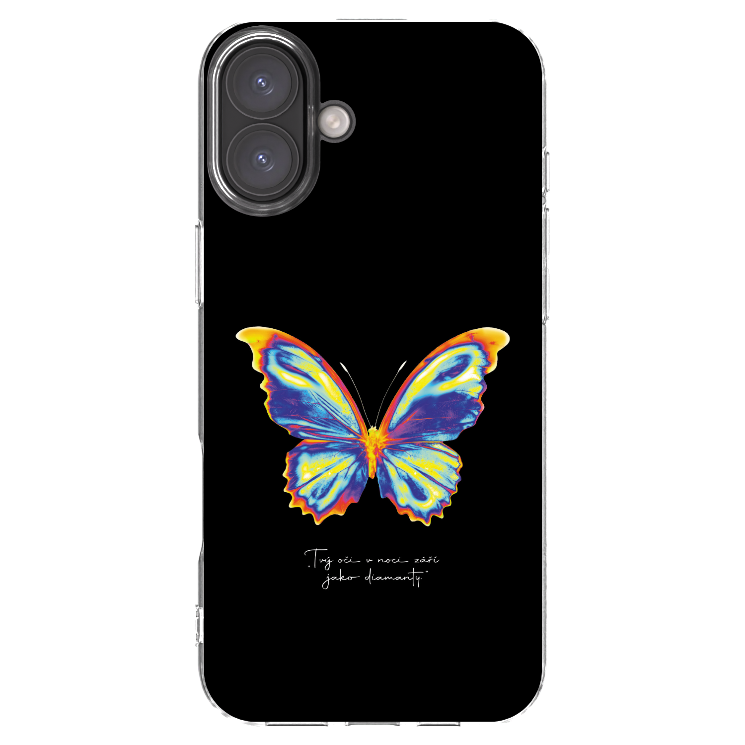 Picasee átlátszó szilikon tok az alábbi mobiltelefonokra Apple iPhone 16 Plus - Diamanty Black