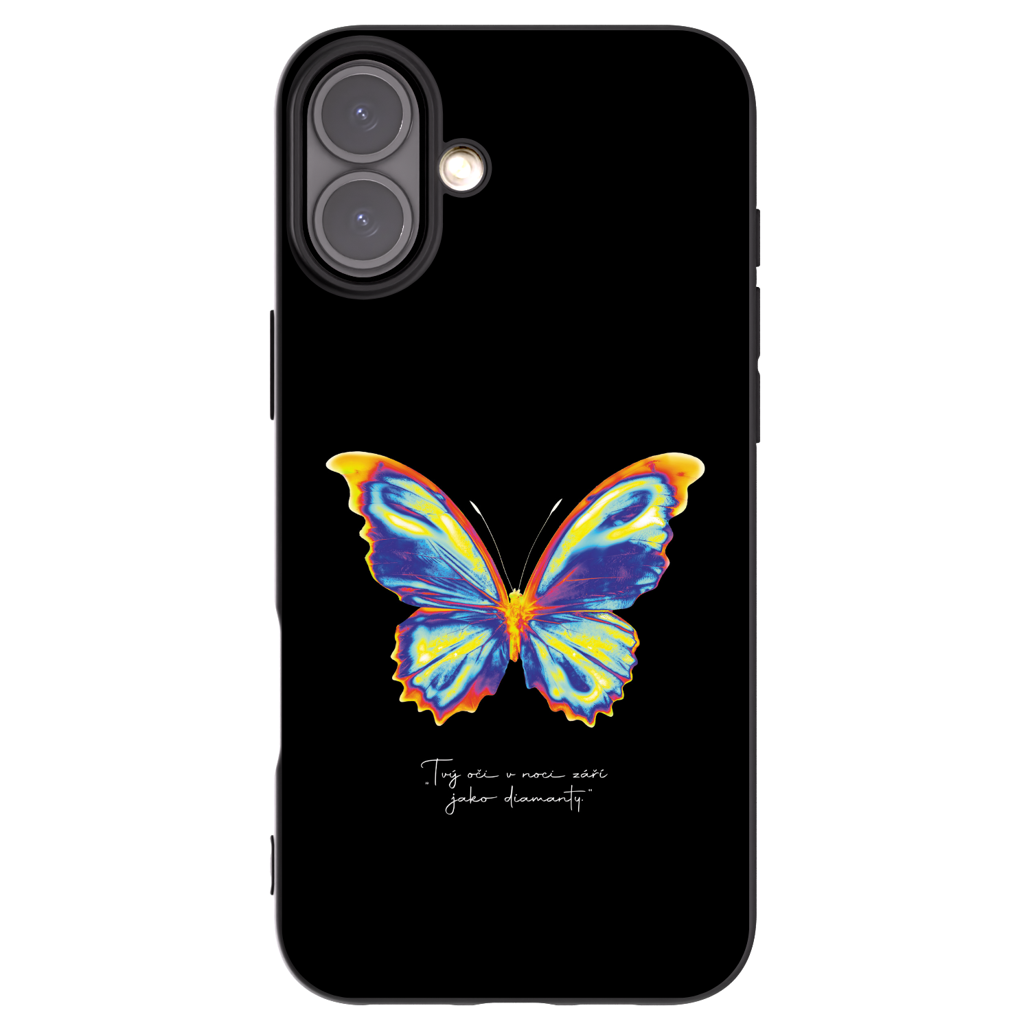 Picasee fekete szilikon tok az alábbi mobiltelefonokra Apple iPhone 16 Plus - Diamanty Black