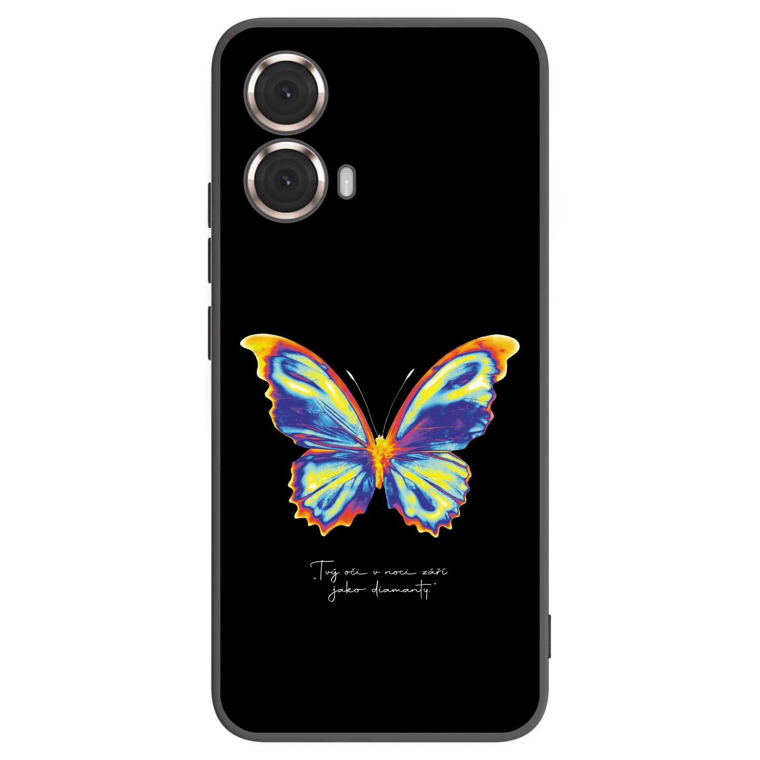 Picasee fekete szilikon tok az alábbi mobiltelefonokra Motorola Moto G85 - Diamanty Black