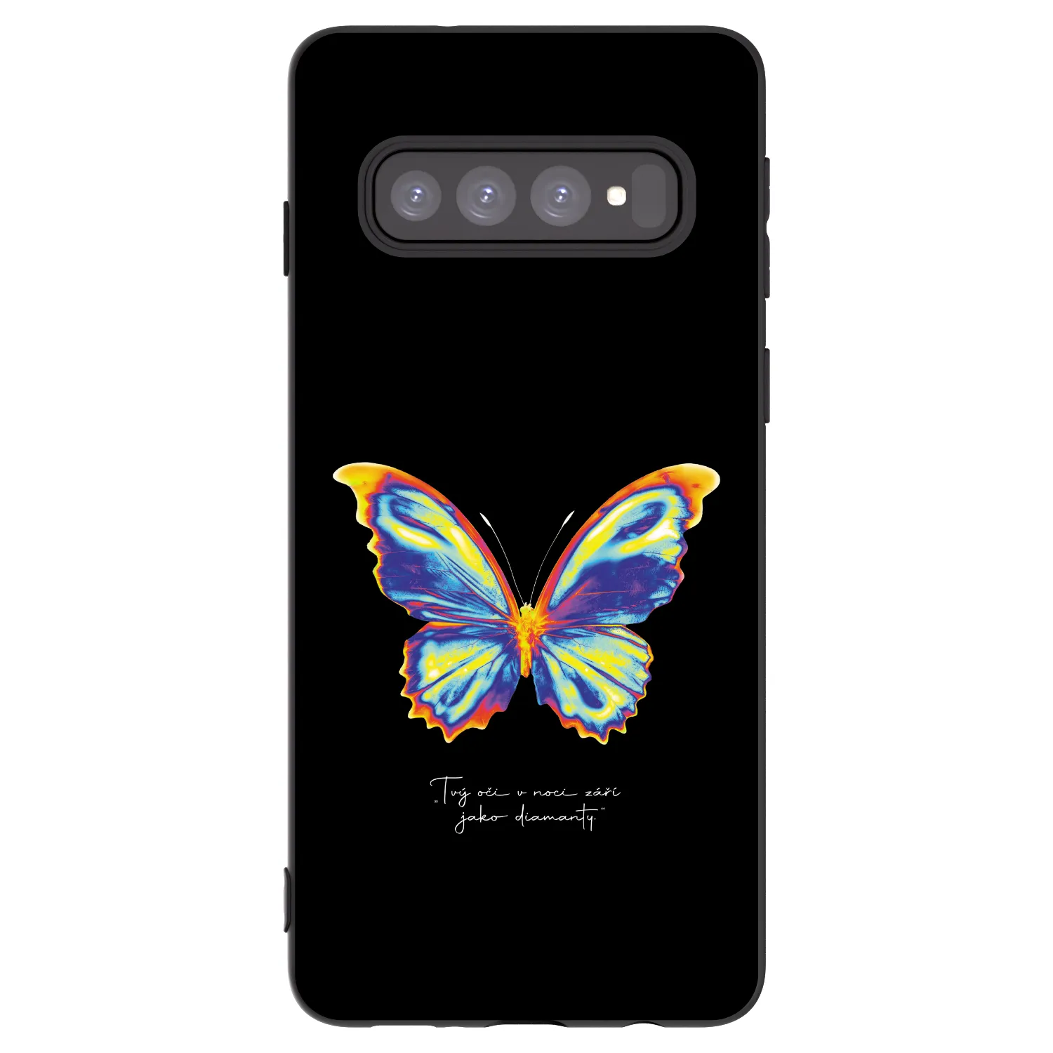 Picasee fekete szilikon tok az alábbi mobiltelefonokra Samsung Galaxy S10 G973 - Diamanty Black