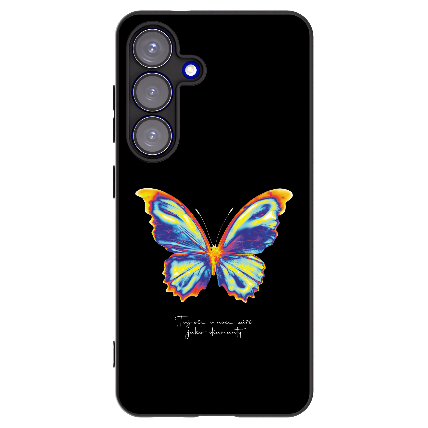 Picasee fekete szilikon tok az alábbi mobiltelefonokra Samsung Galaxy S25 5G - Diamanty Black