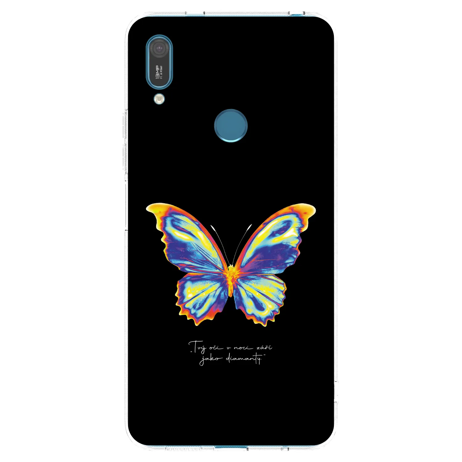 Picasee átlátszó szilikon tok az alábbi mobiltelefonokra Huawei Y7 2019 - Diamanty Black