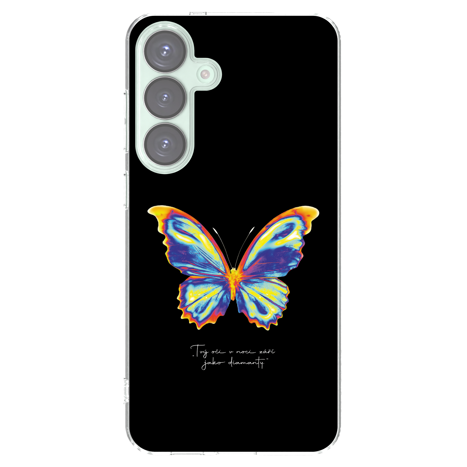 Picasee átlátszó szilikon tok az alábbi mobiltelefonokra Samsung Galaxy S25+ 5G - Diamanty Black