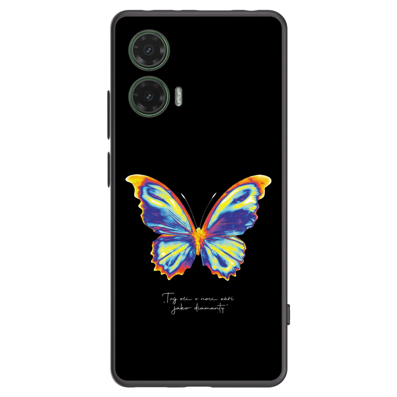 Picasee fekete szilikon tok az alábbi mobiltelefonokra Motorola Moto G35 5G - Diamanty Black