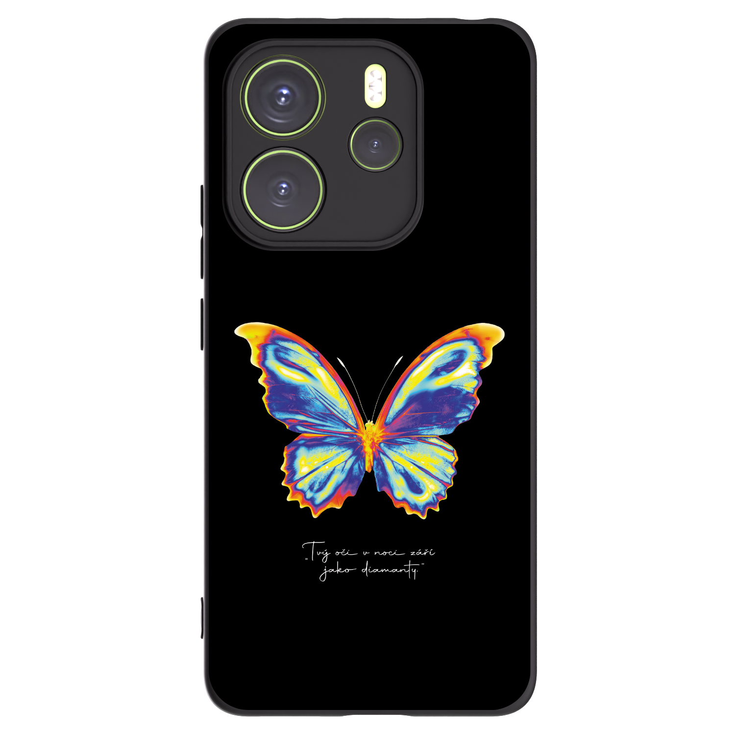 Picasee fekete szilikon tok az alábbi mobiltelefonokra Xiaomi Redmi Note 14 4G - Diamanty Black