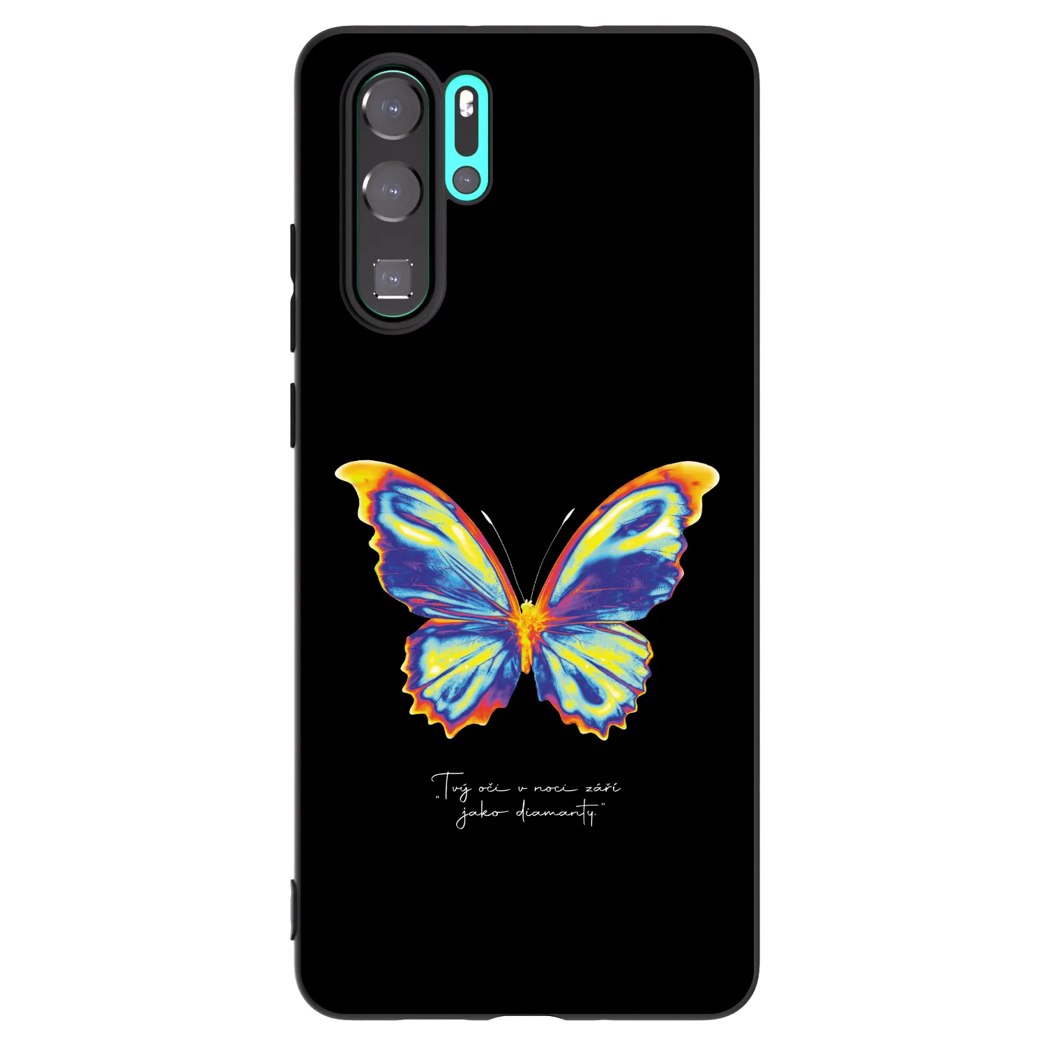 Picasee fekete szilikon tok az alábbi mobiltelefonokra Huawei P30 Pro - Diamanty Black
