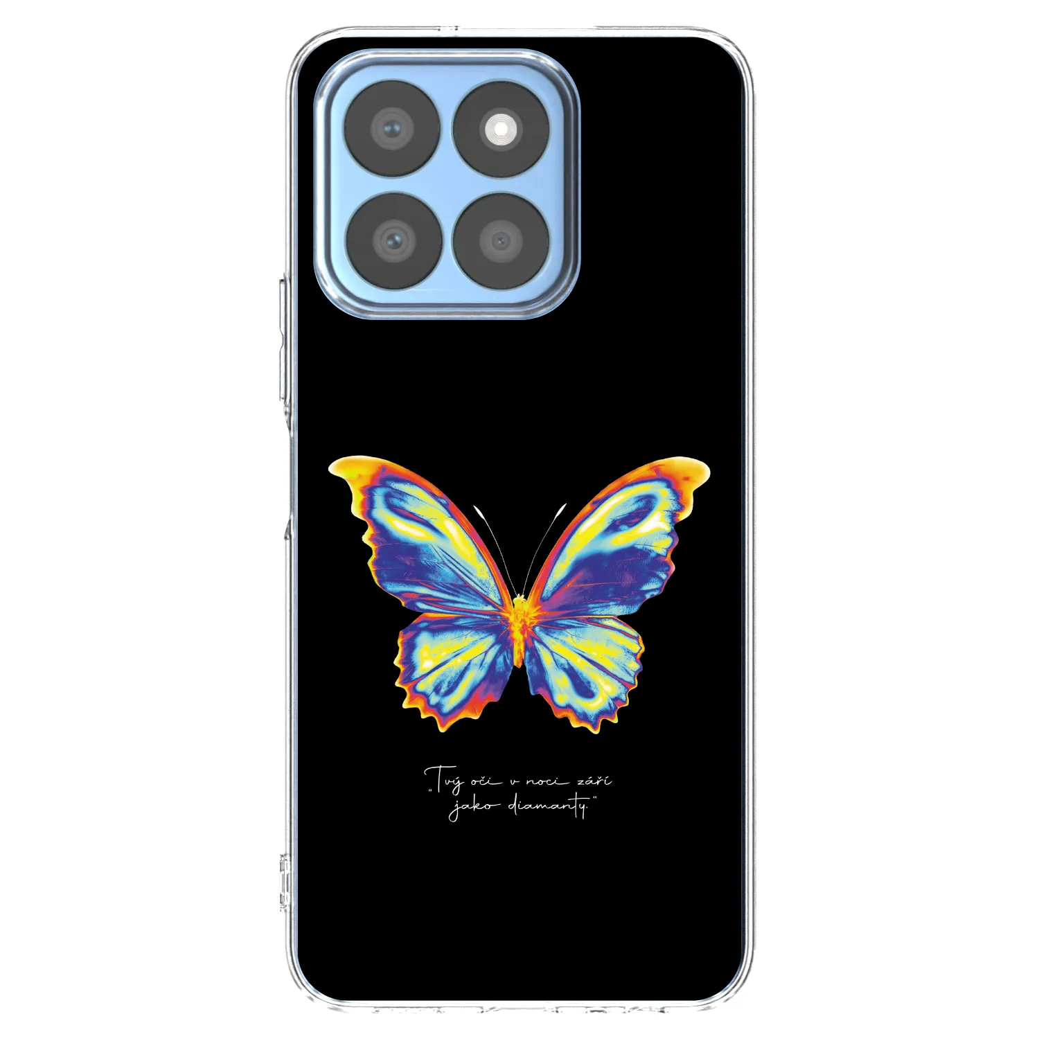 Picasee átlátszó szilikon tok az alábbi mobiltelefonokra Honor X8c - Diamanty Black