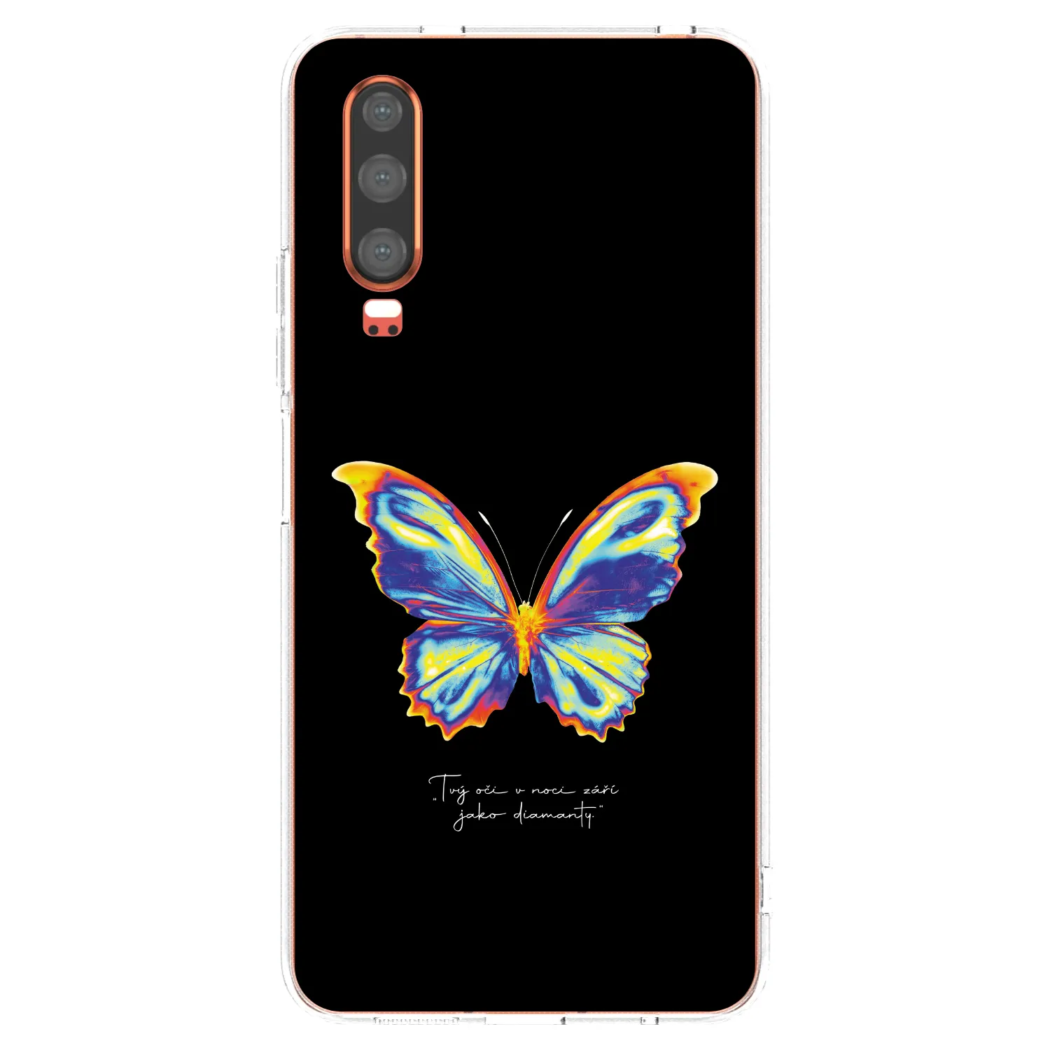 Picasee átlátszó szilikon tok az alábbi mobiltelefonokra Huawei P30 - Diamanty Black