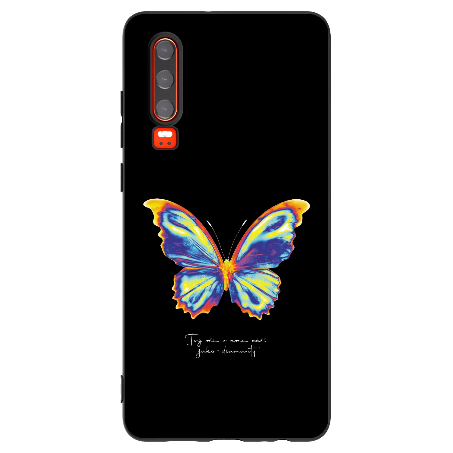 Picasee fekete szilikon tok az alábbi mobiltelefonokra Huawei P30 - Diamanty Black
