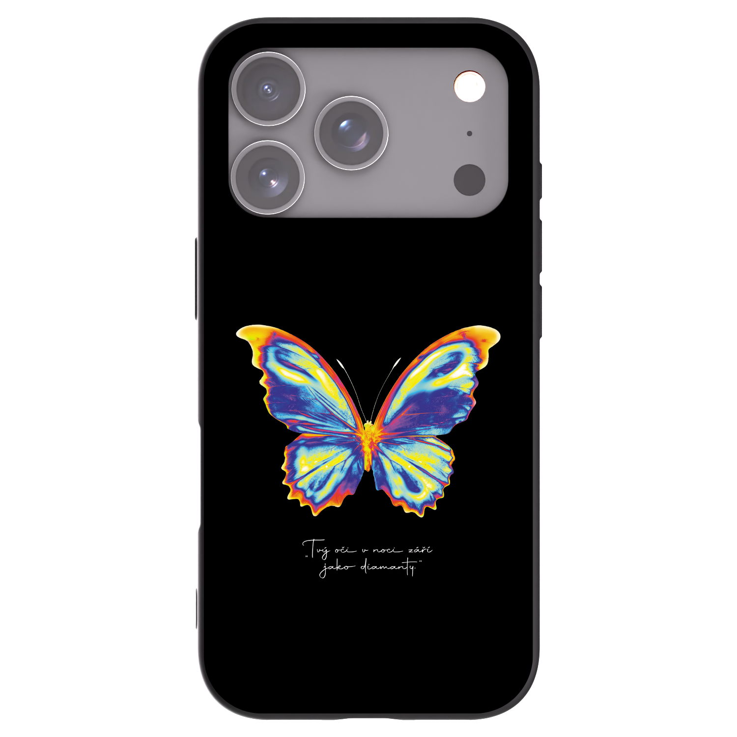 Picasee fekete szilikon tok az alábbi mobiltelefonokra Apple iPhone 17 Pro - Diamanty Black