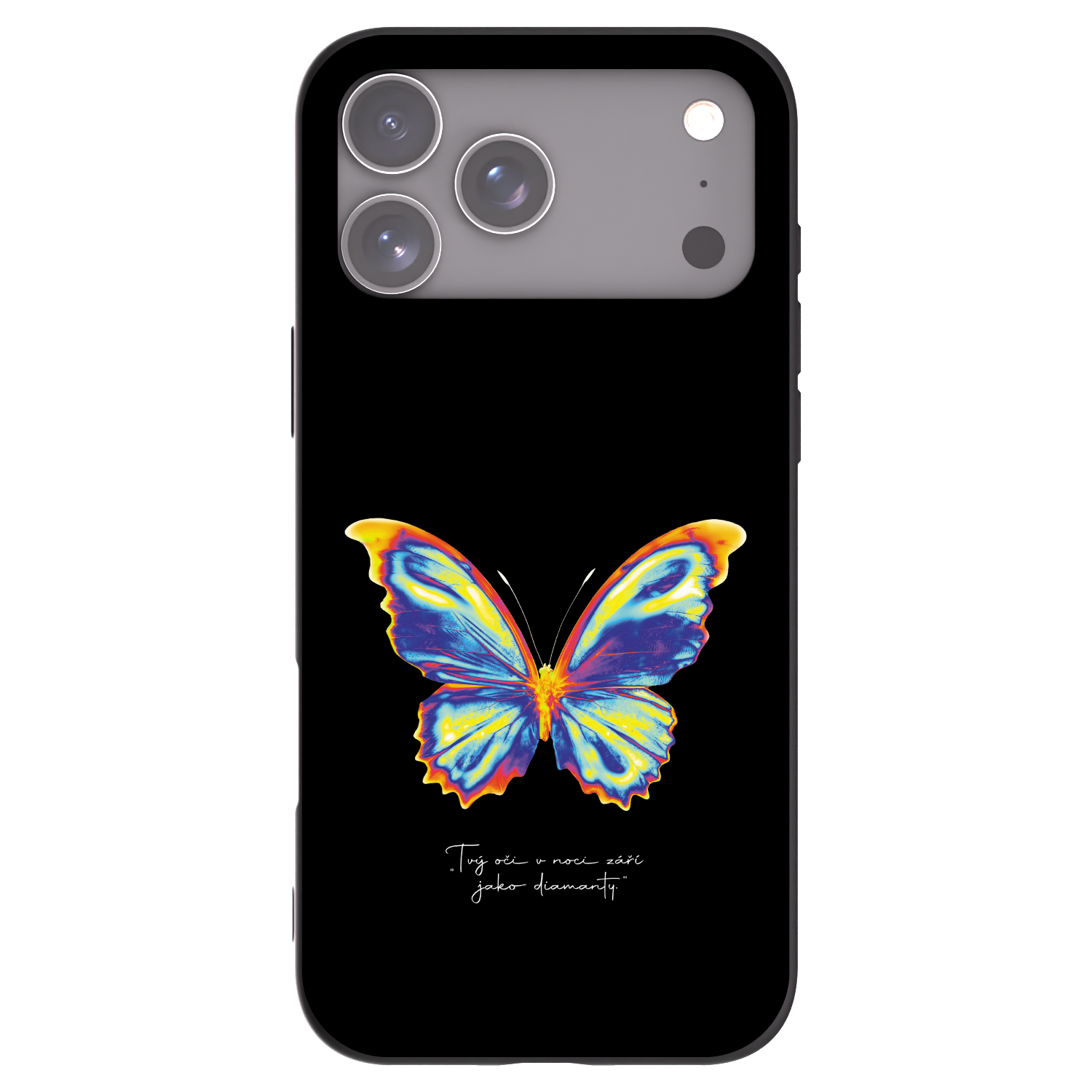 Picasee fekete szilikon tok az alábbi mobiltelefonokra Apple iPhone 17 Pro Max - Diamanty Black