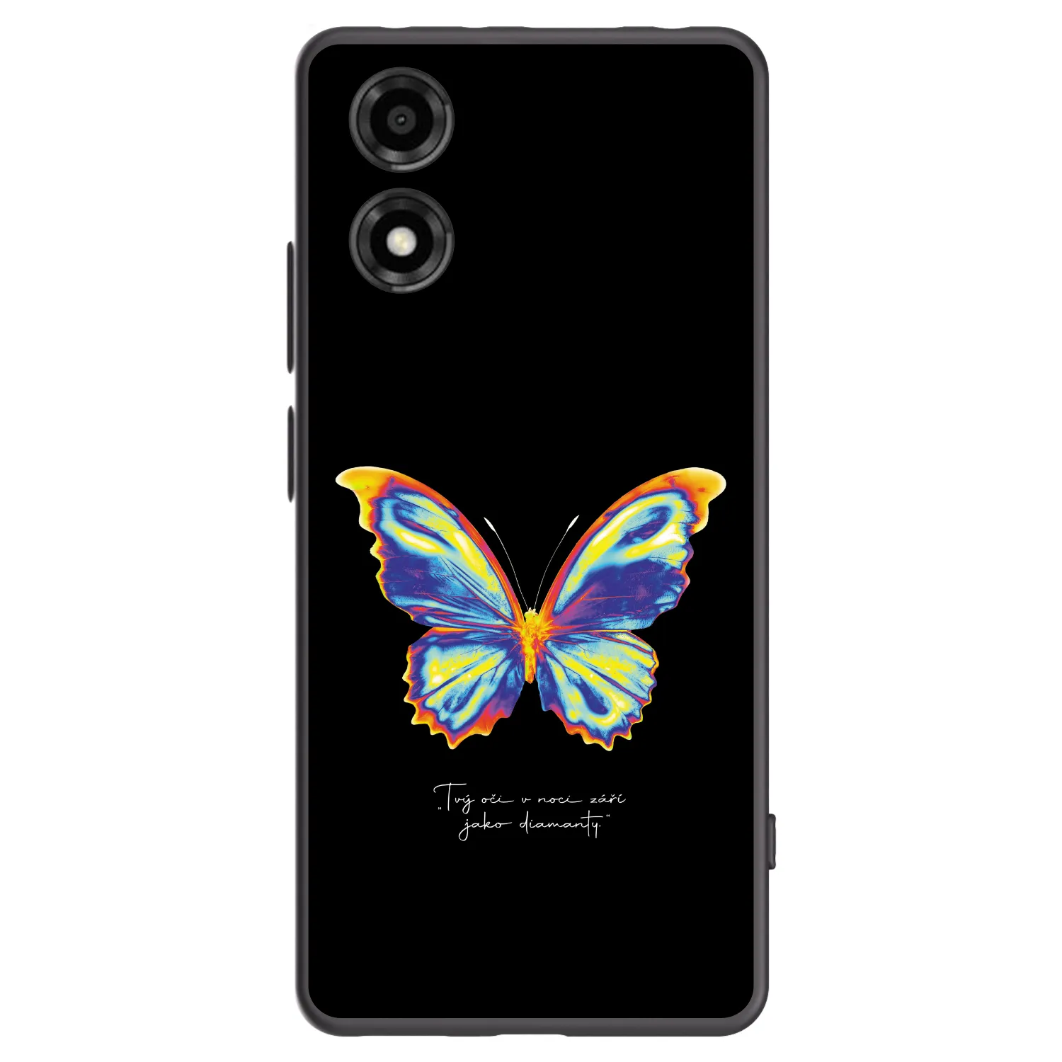 Picasee fekete szilikon tok az alábbi mobiltelefonokra Motorola Moto E14 - Diamanty Black